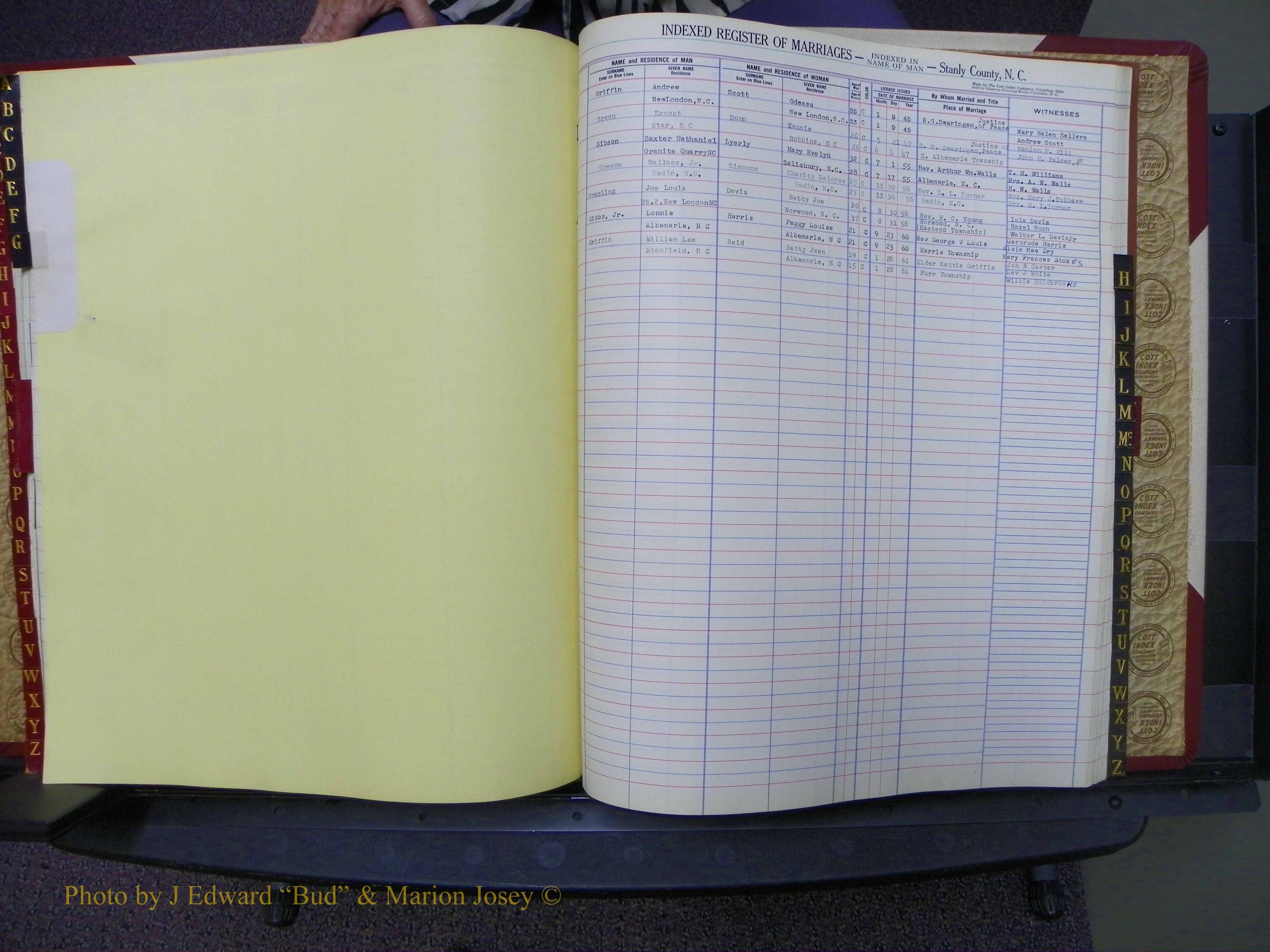 Stanley Co, NC Marriages, Male Index, A-Z, 1939-1963 (109).JPG