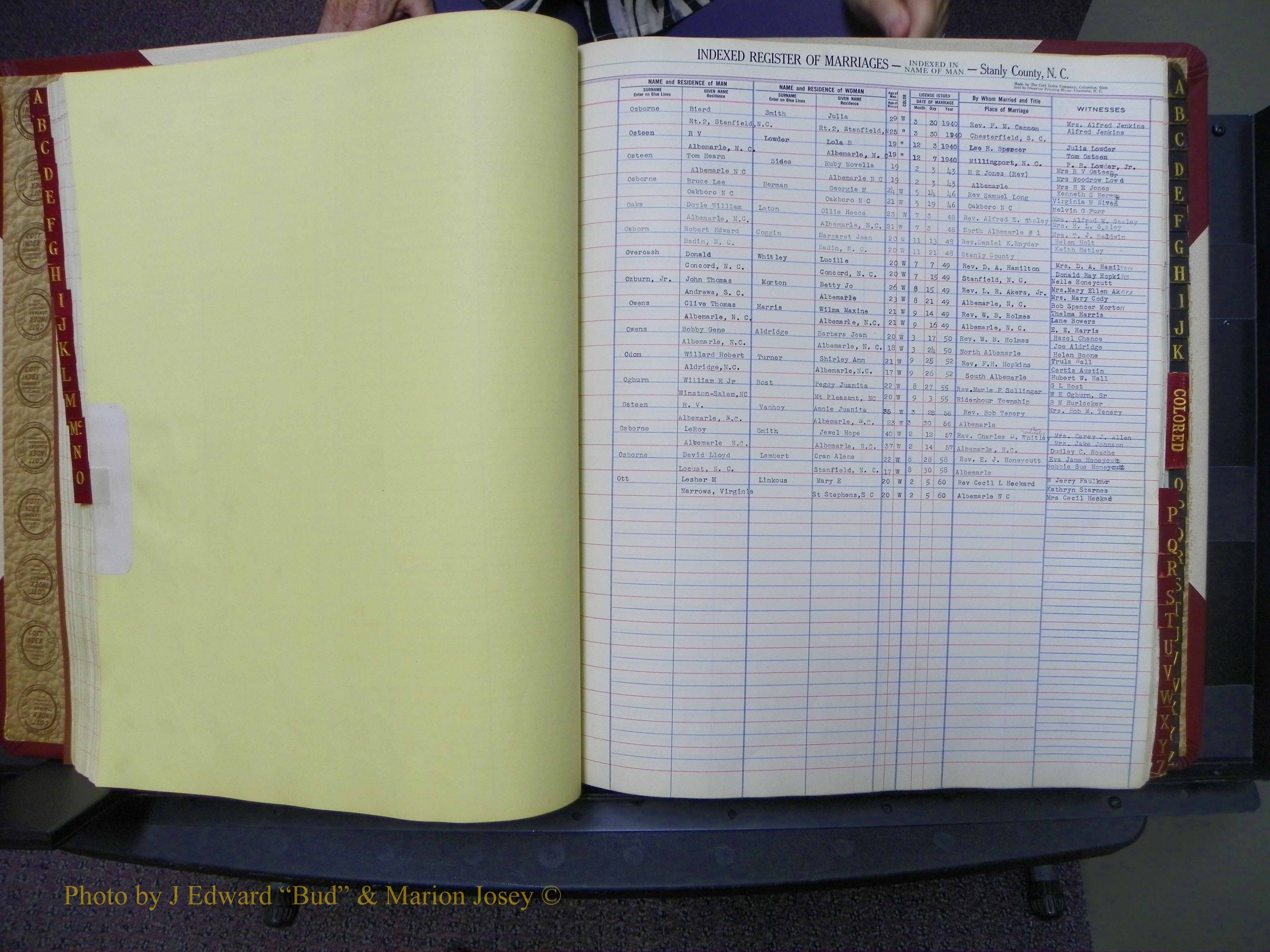 Stanley Co, NC Marriages, Male Index, A-Z, 1939-1963 (70).JPG