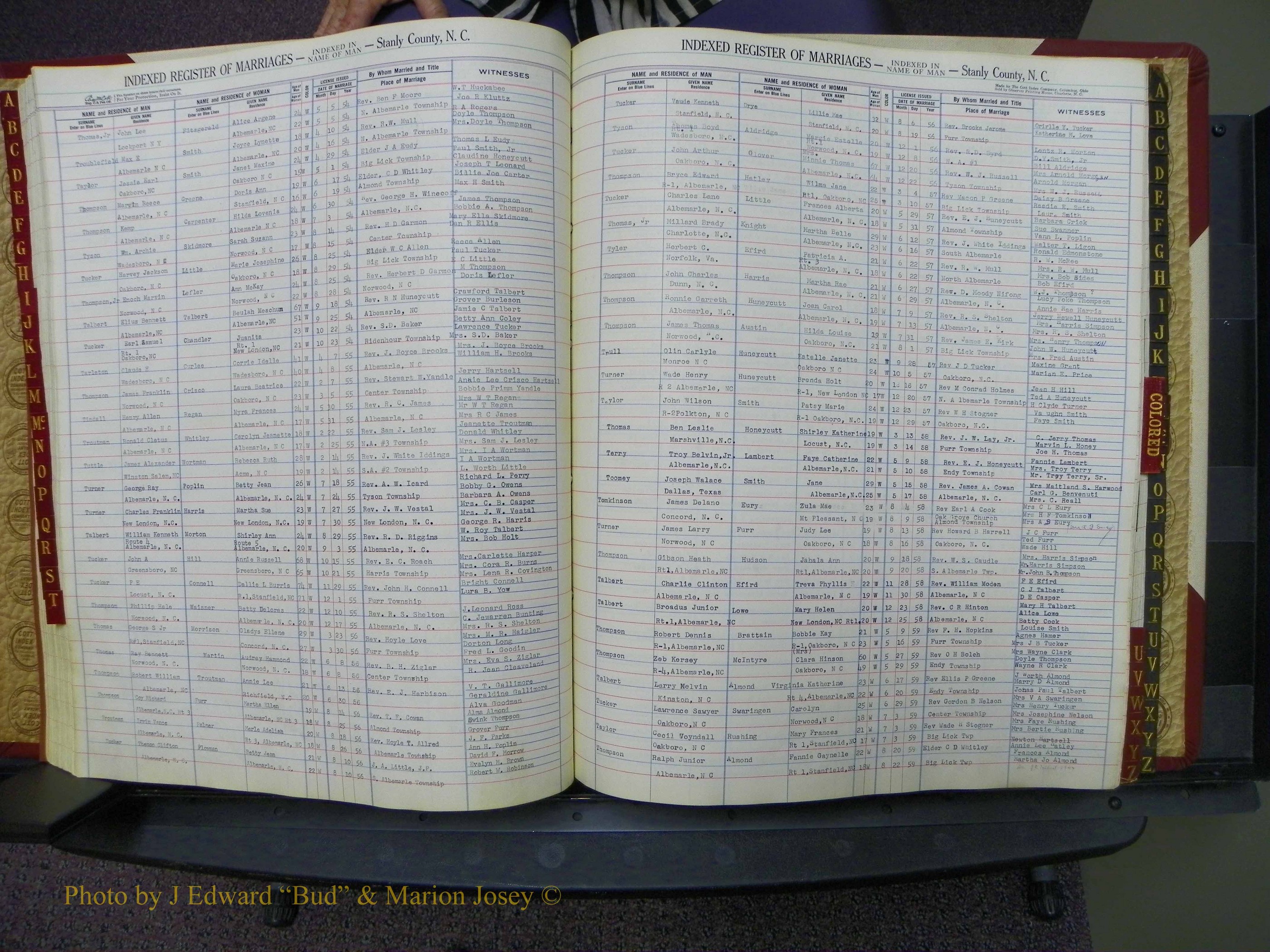 Stanley Co, NC Marriages, Male Index, A-Z, 1939-1963 (93).JPG