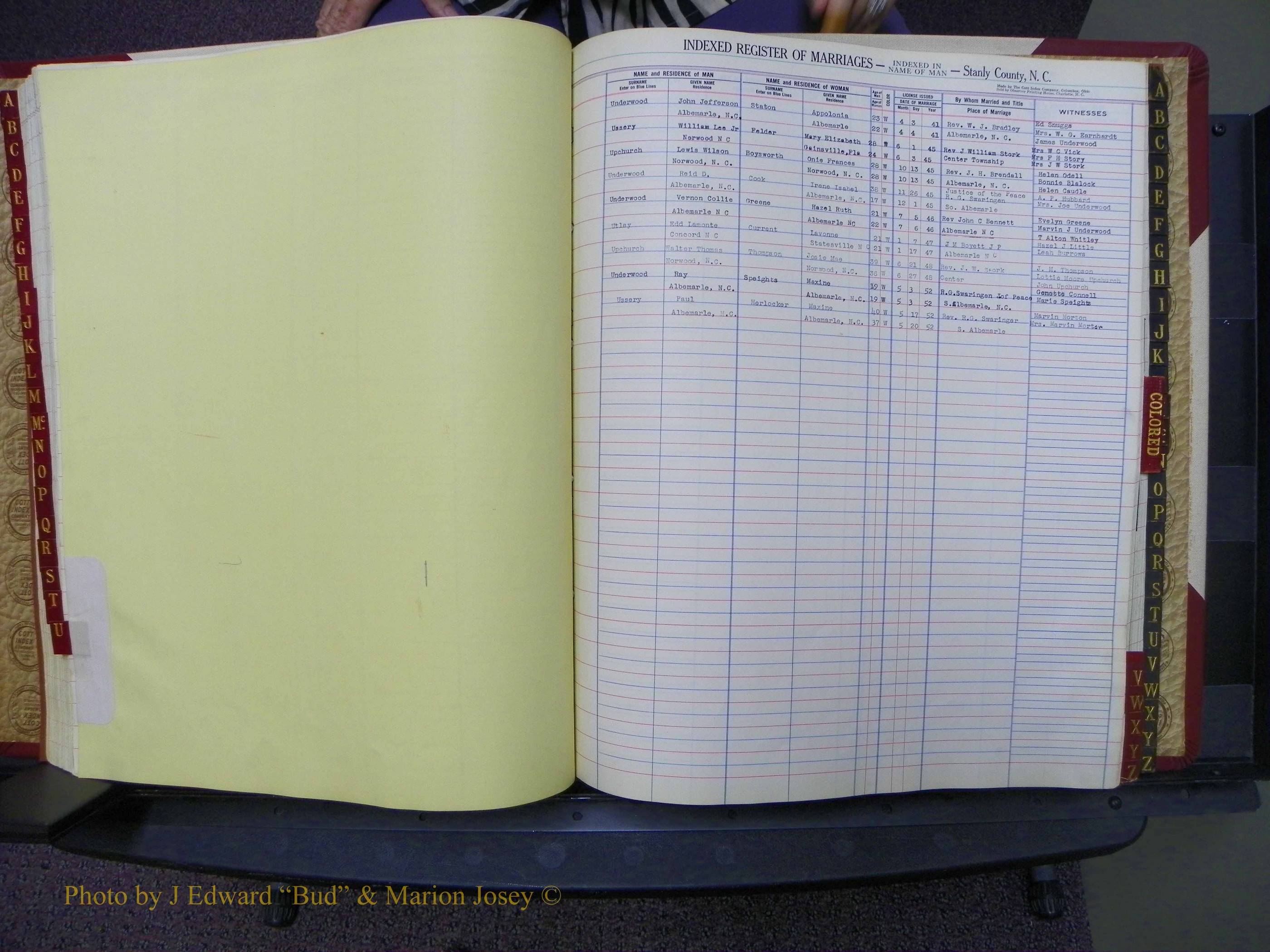Stanley Co, NC Marriages, Male Index, A-Z, 1939-1963 (94).JPG