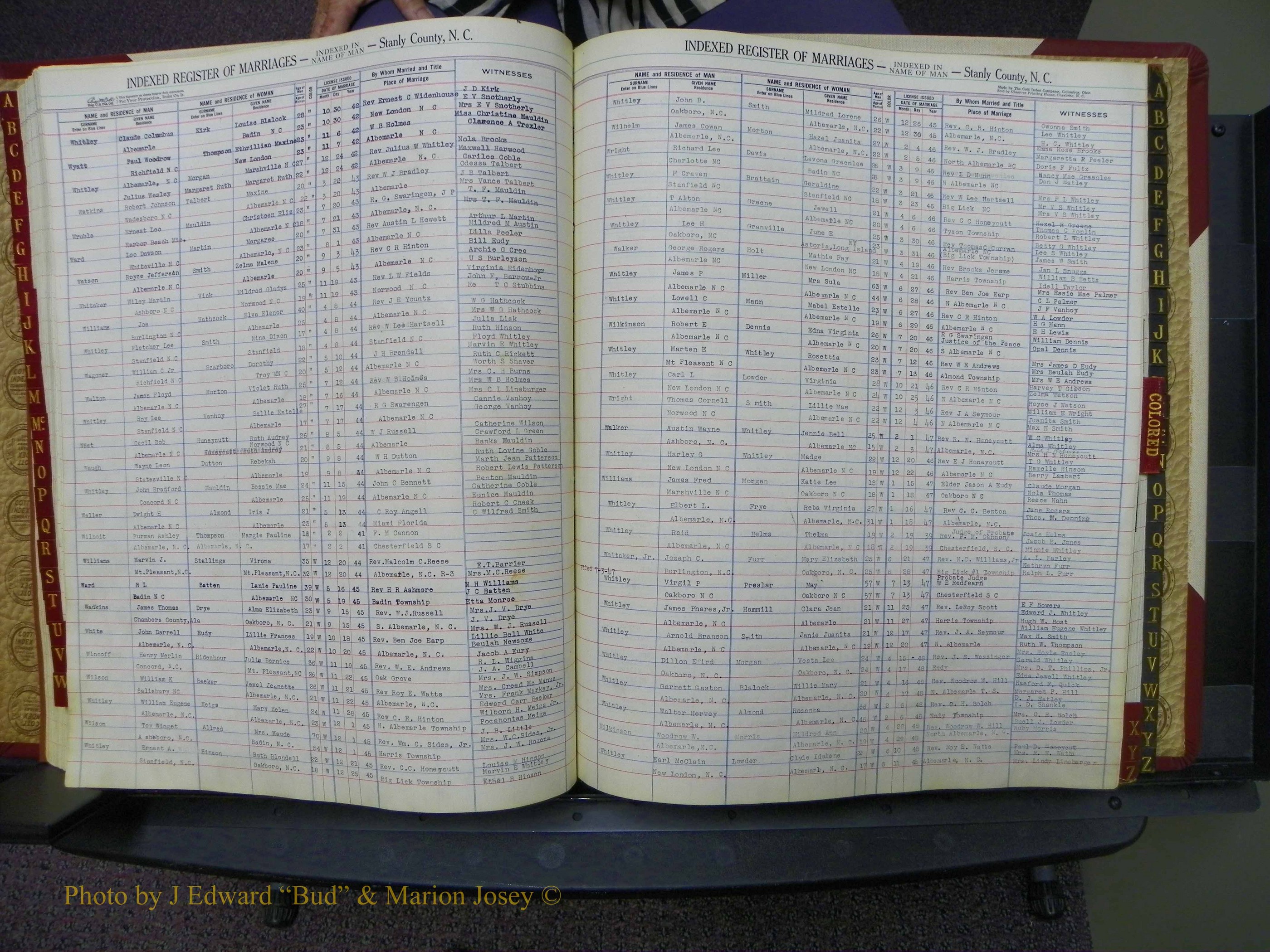 Stanley Co, NC Marriages, Male Index, A-Z, 1939-1963 (96).JPG