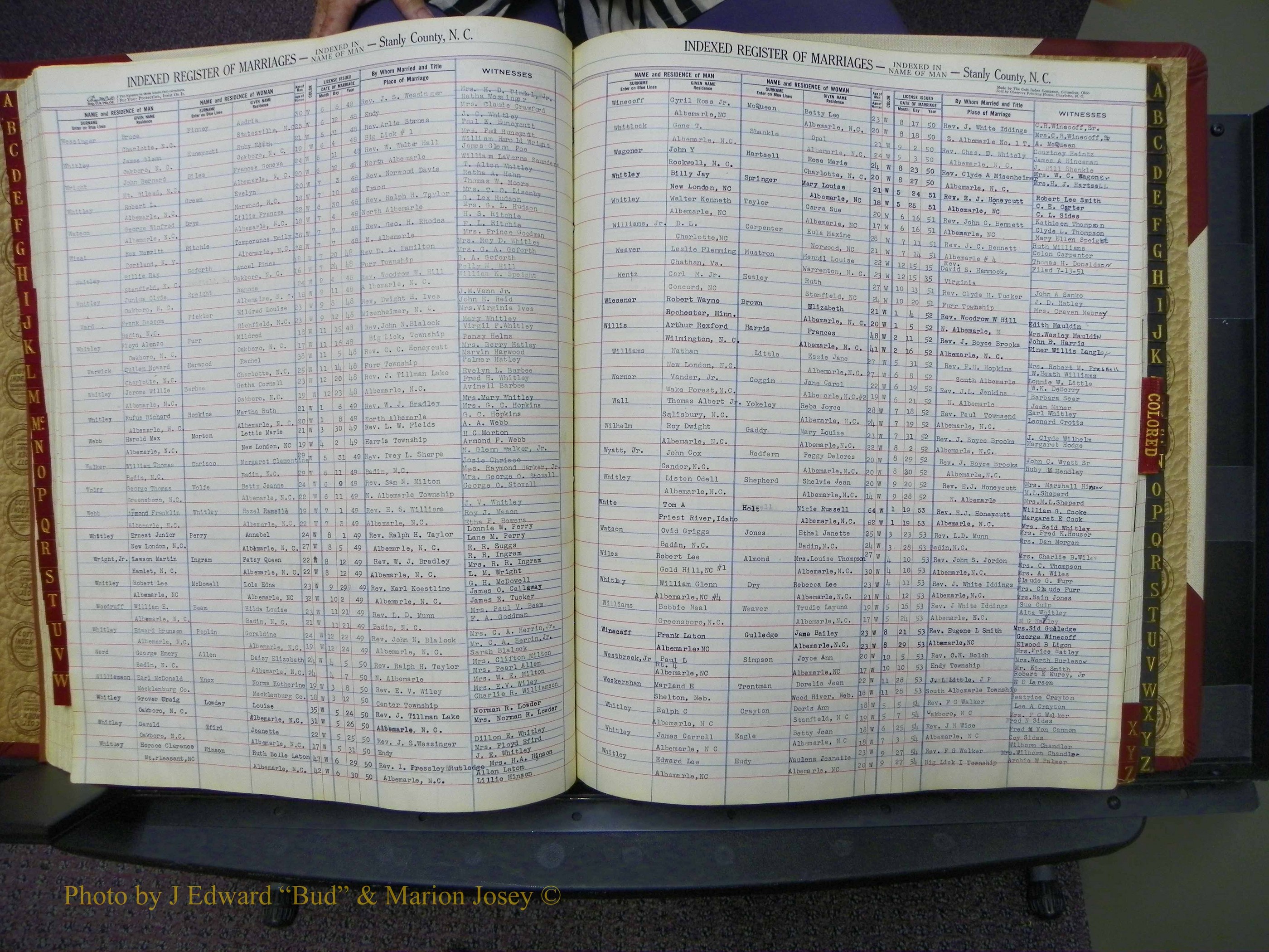 Stanley Co, NC Marriages, Male Index, A-Z, 1939-1963 (98).JPG