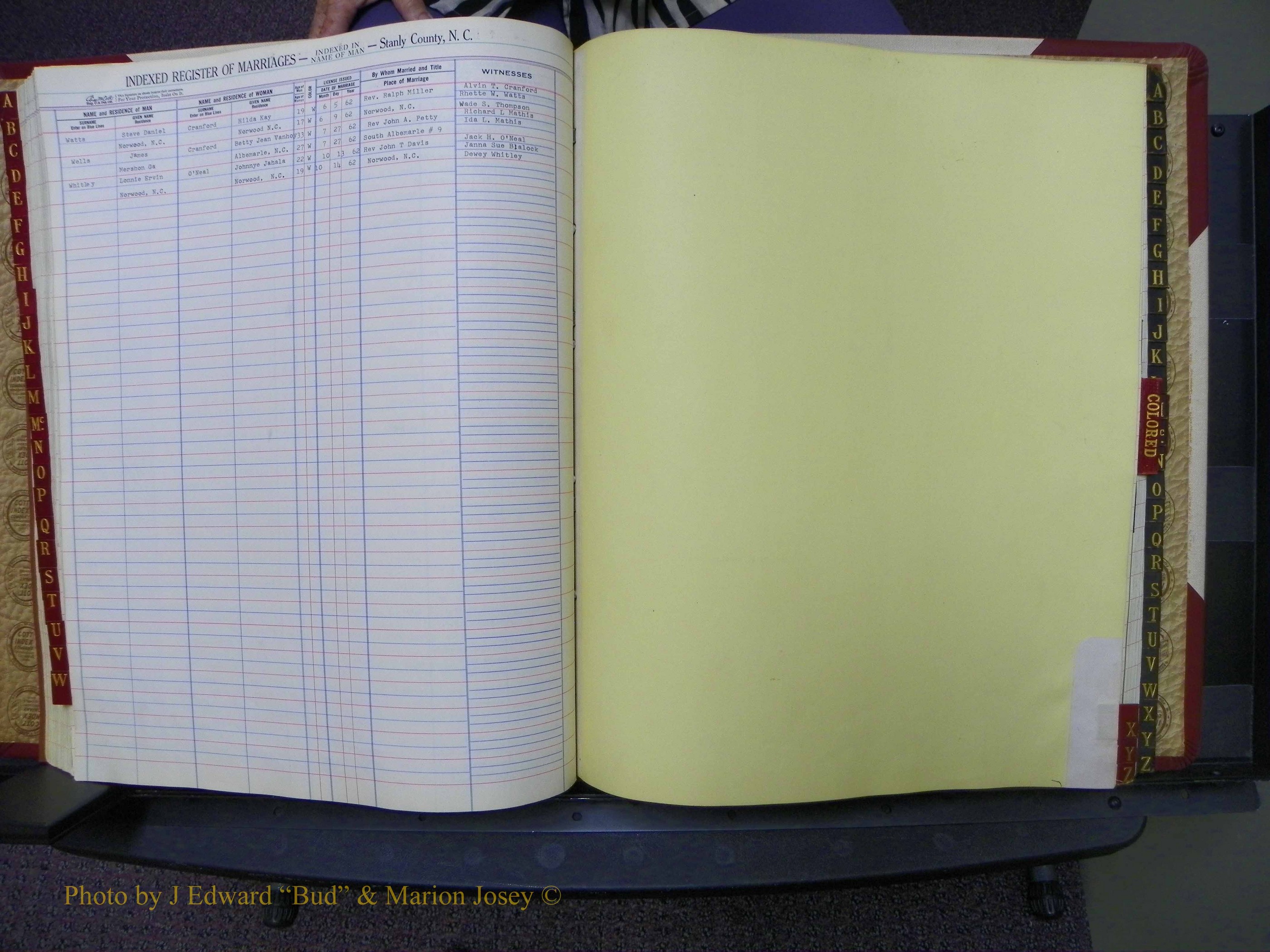 Stanley Co, NC Marriages, Male Index, A-Z, 1939-1963 (99).JPG