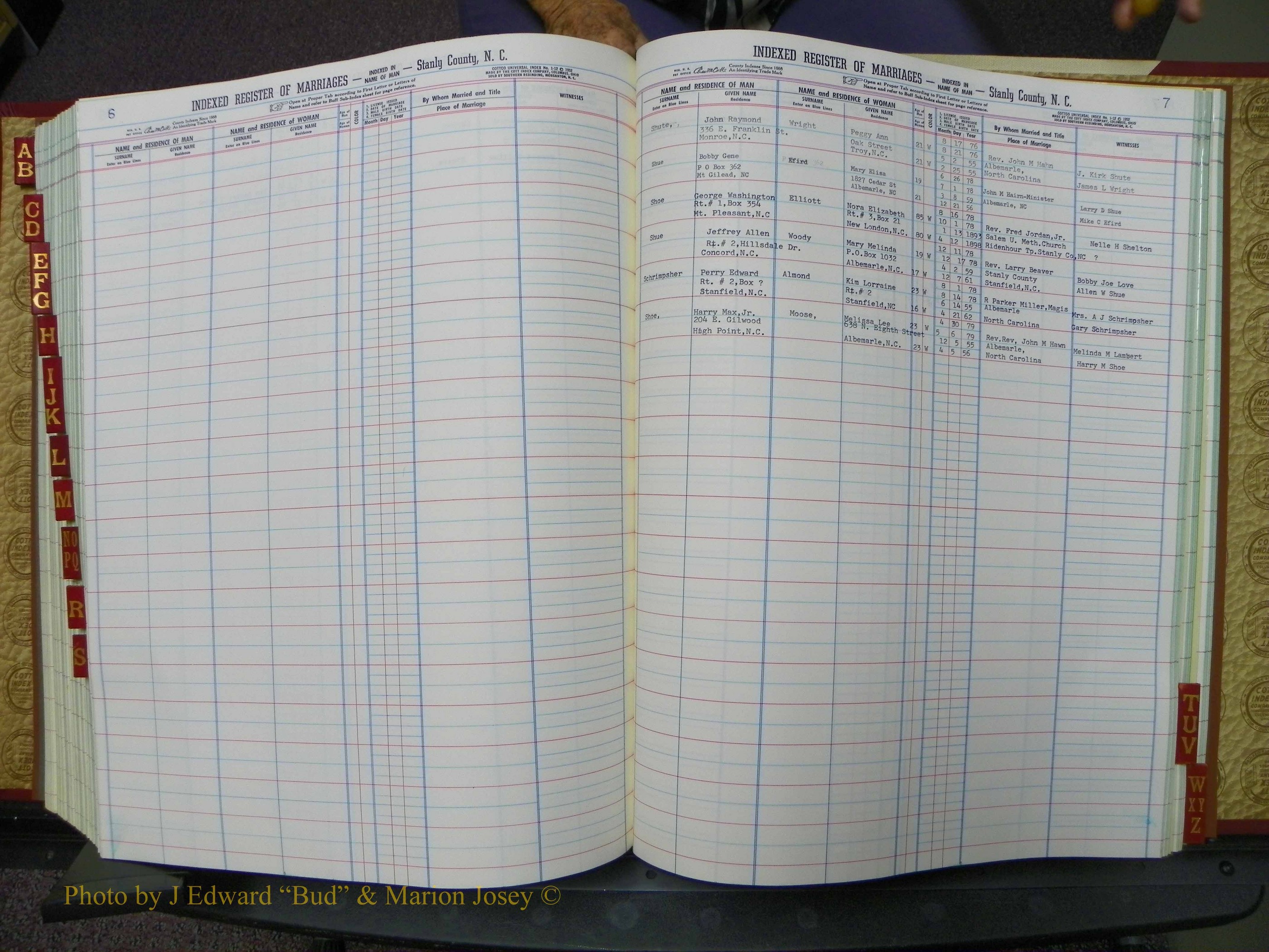 Stanley Co, NC Marriages, Male Index, A-Z, 1975-1978 (188).JPG