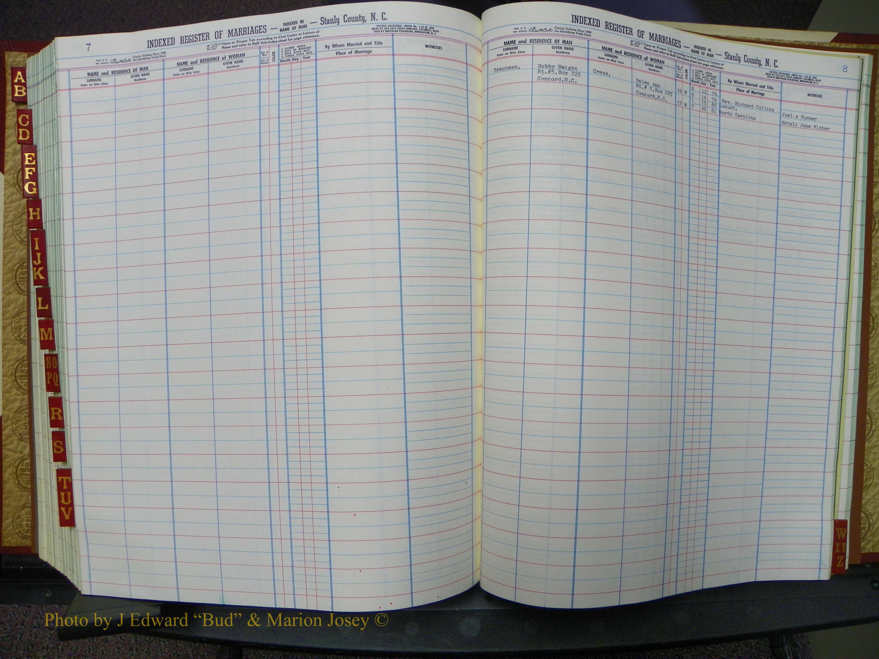 Stanley Co, NC Marriages, Male Index, A-Z, 1975-1978 (209).JPG