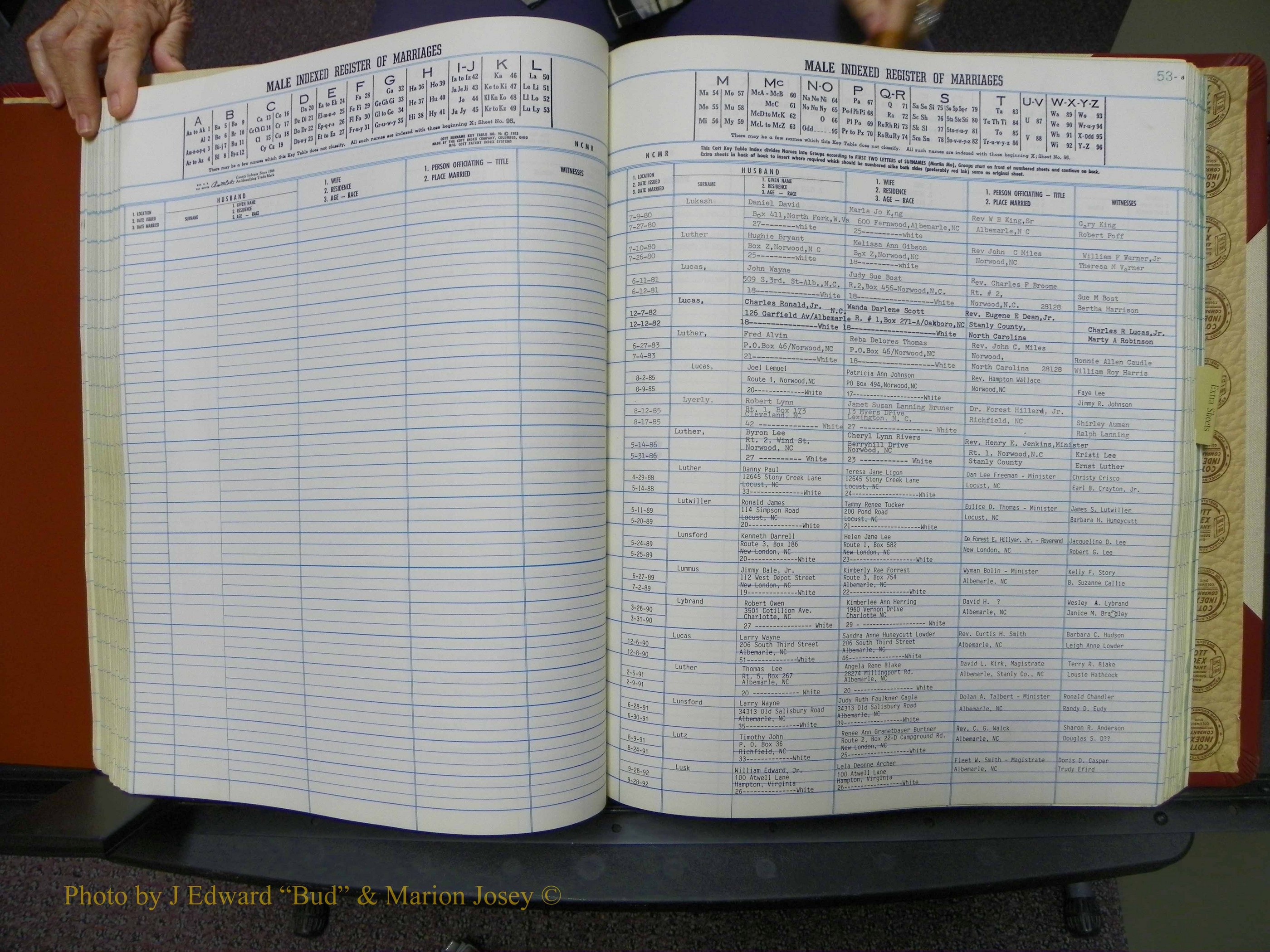 Stanley Co, NC Marriages, Male Index, A-Z, 1979-1994 (117).JPG