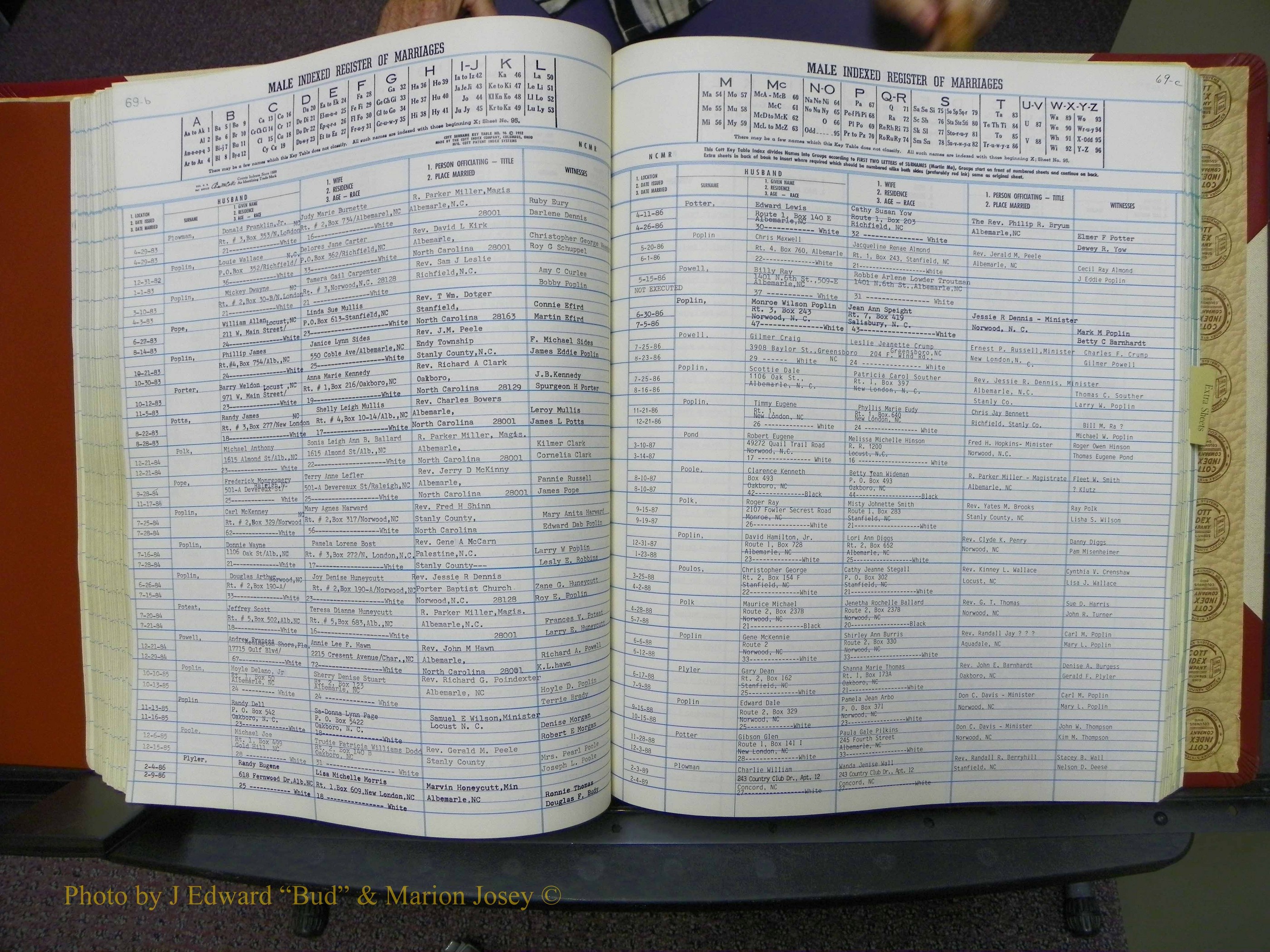 Stanley Co, NC Marriages, Male Index, A-Z, 1979-1994 (147).JPG