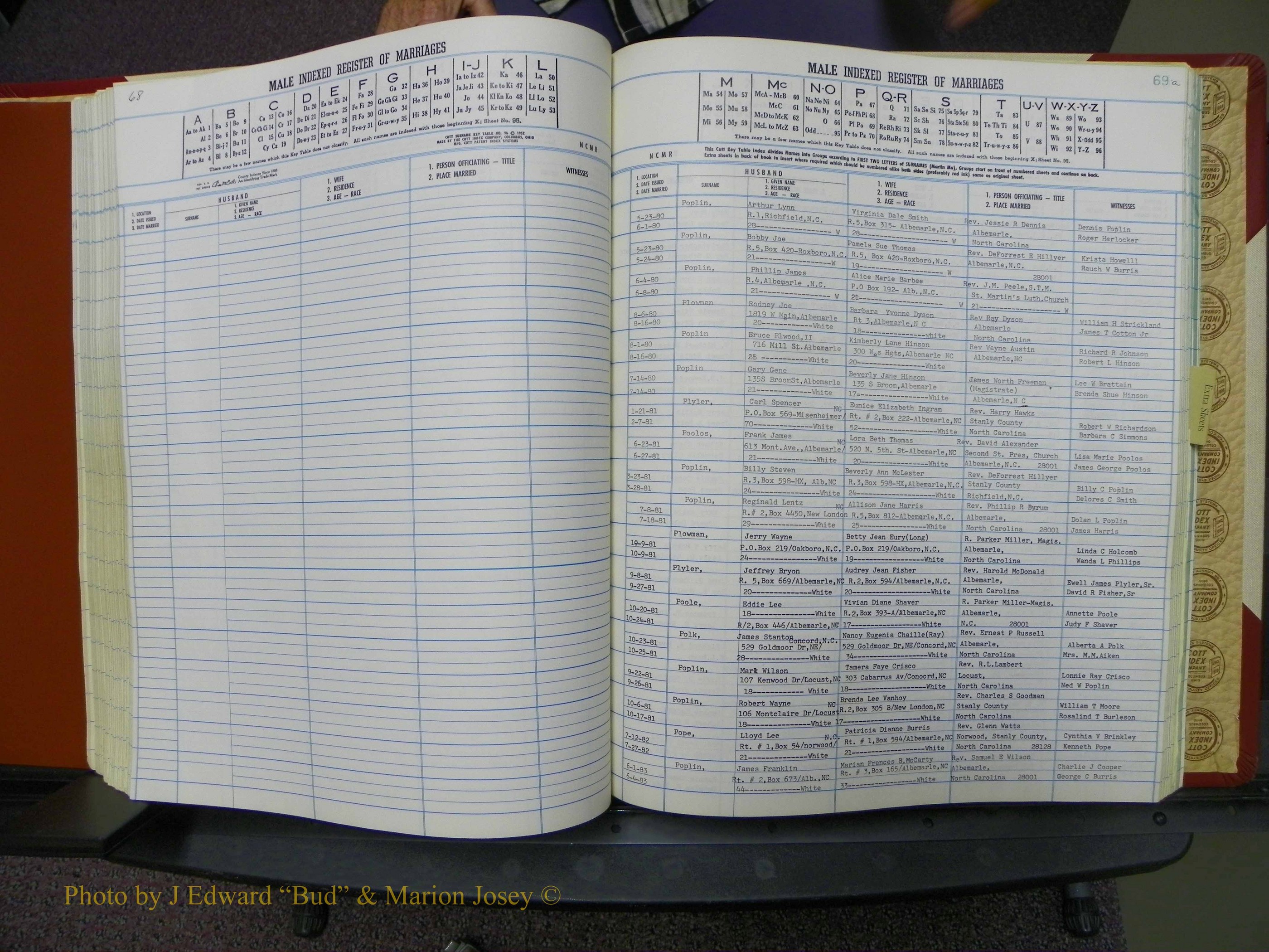 Stanley Co, NC Marriages, Male Index, A-Z, 1979-1994 (148).JPG