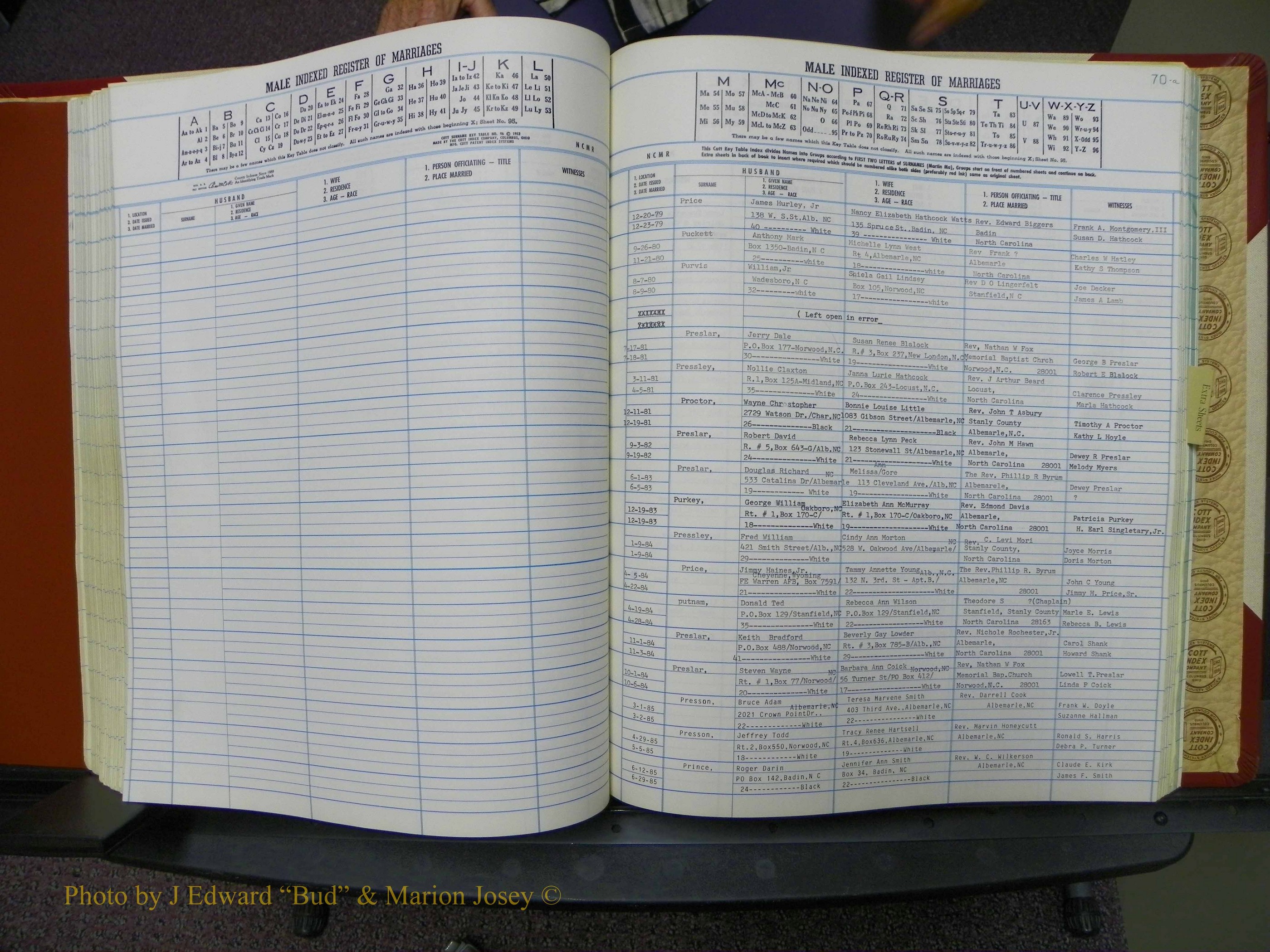 Stanley Co, NC Marriages, Male Index, A-Z, 1979-1994 (150).JPG