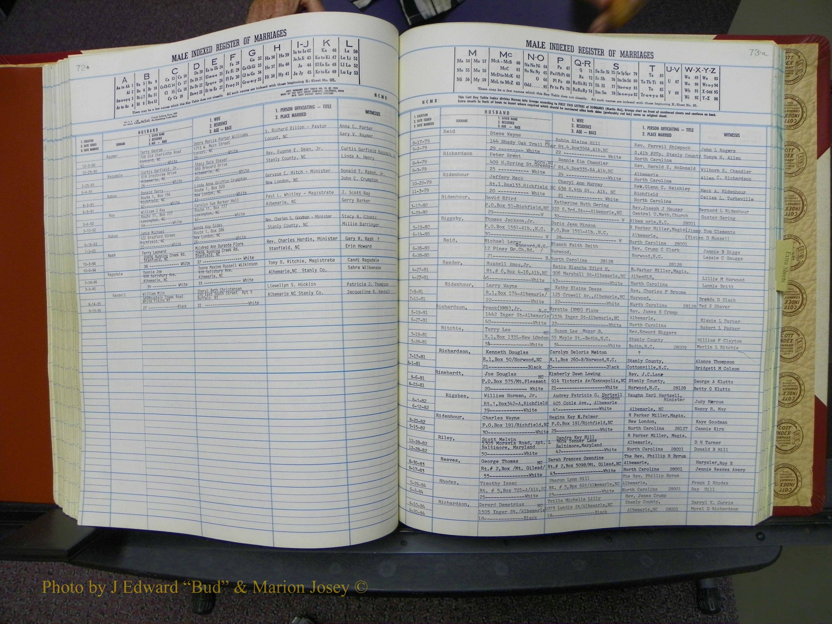 Stanley Co, NC Marriages, Male Index, A-Z, 1979-1994 (152).JPG