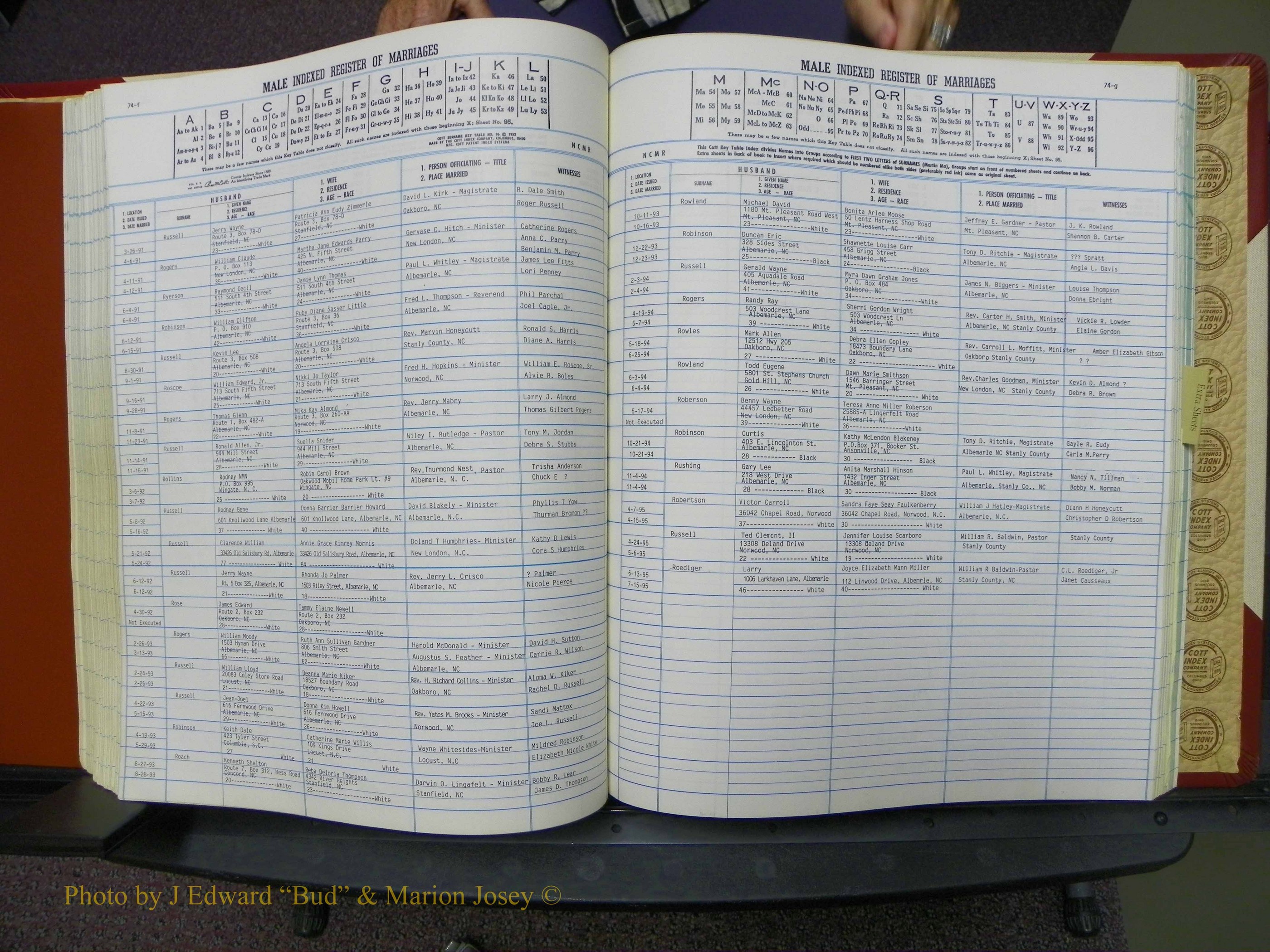 Stanley Co, NC Marriages, Male Index, A-Z, 1979-1994 (157).JPG