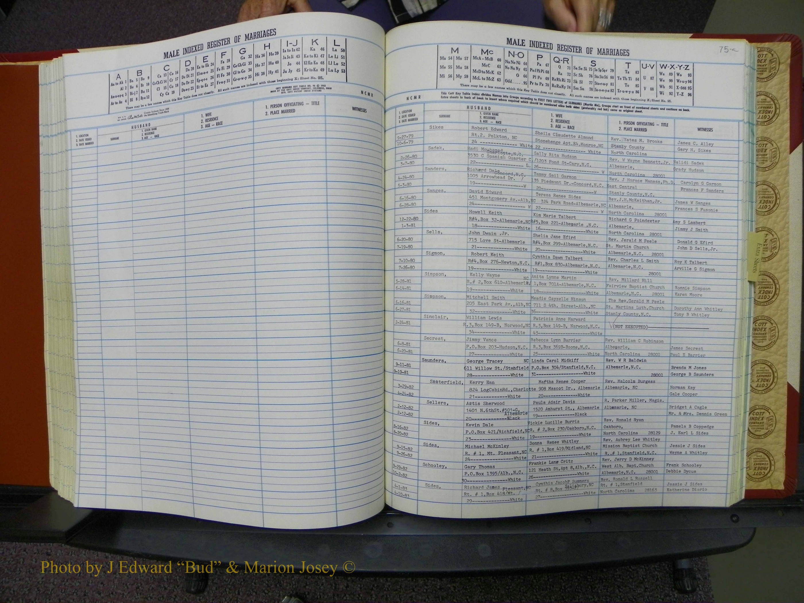 Stanley Co, NC Marriages, Male Index, A-Z, 1979-1994 (159).JPG