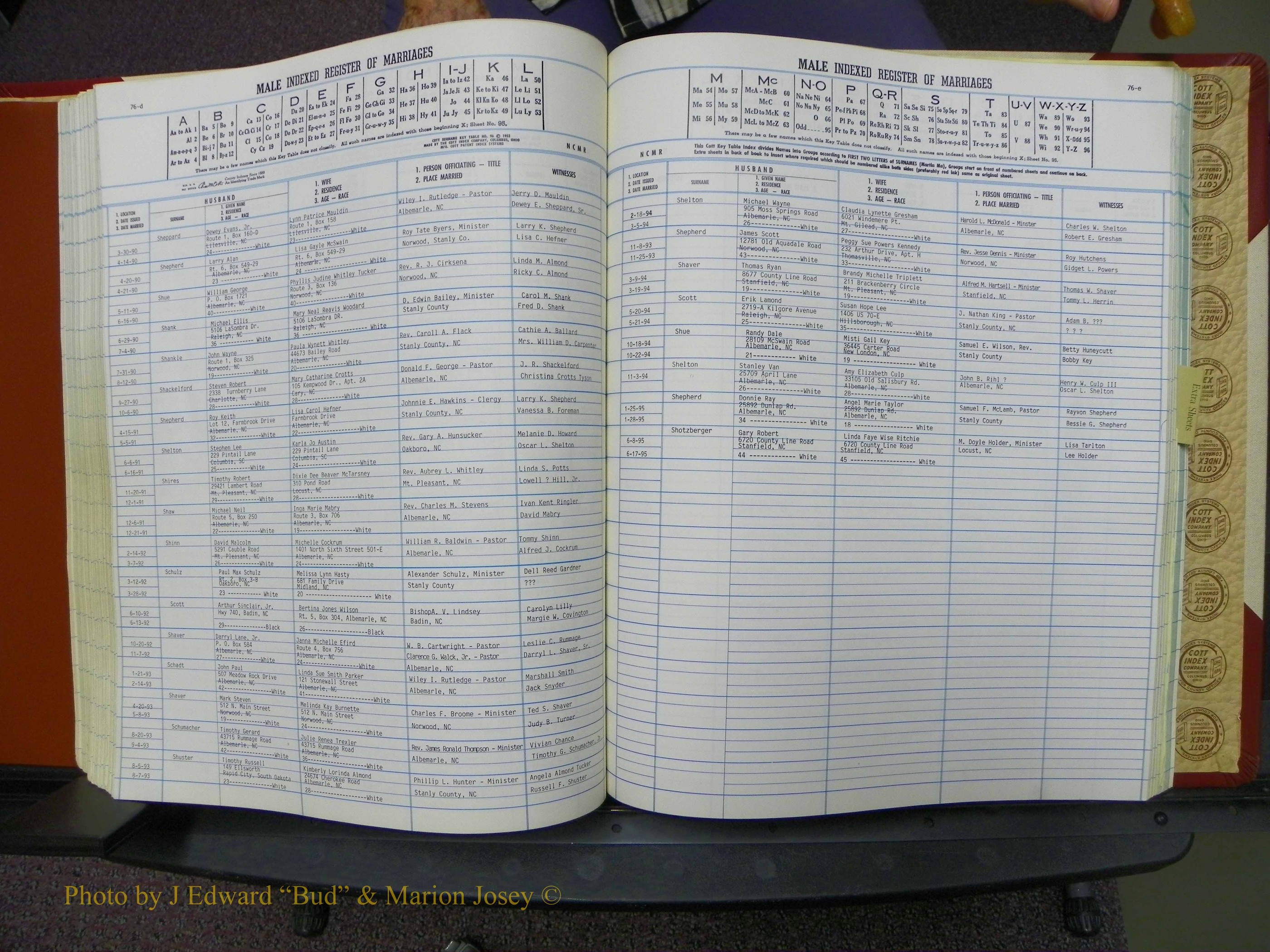 Stanley Co, NC Marriages, Male Index, A-Z, 1979-1994 (163).JPG