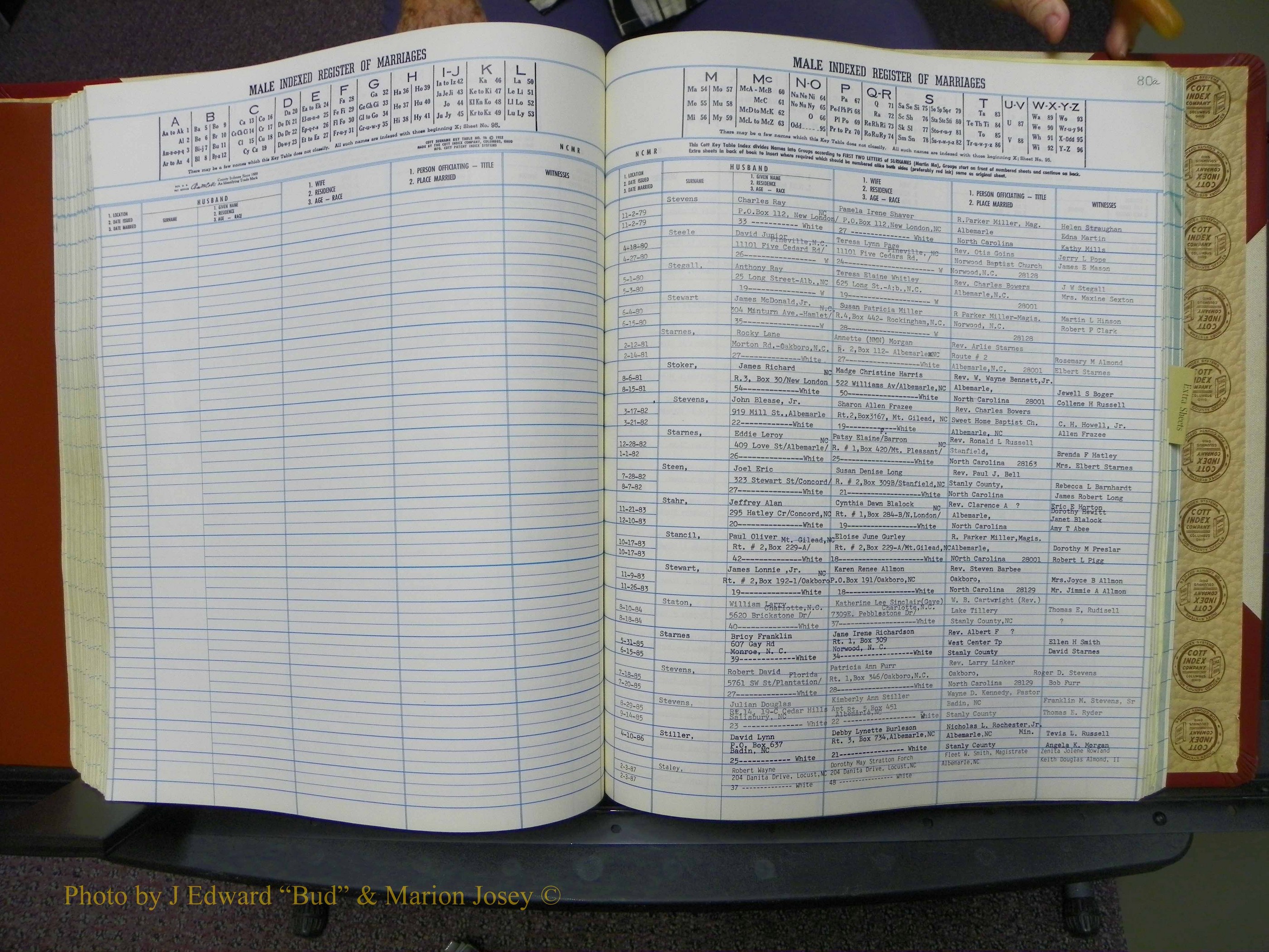 Stanley Co, NC Marriages, Male Index, A-Z, 1979-1994 (173).JPG