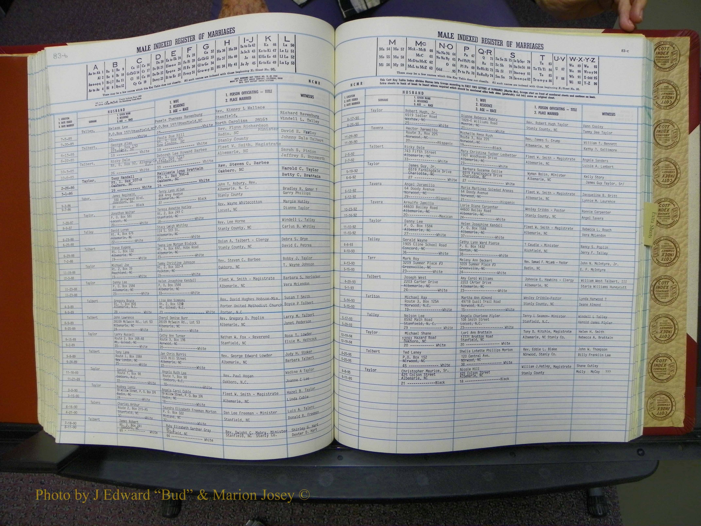 Stanley Co, NC Marriages, Male Index, A-Z, 1979-1994 (179).JPG