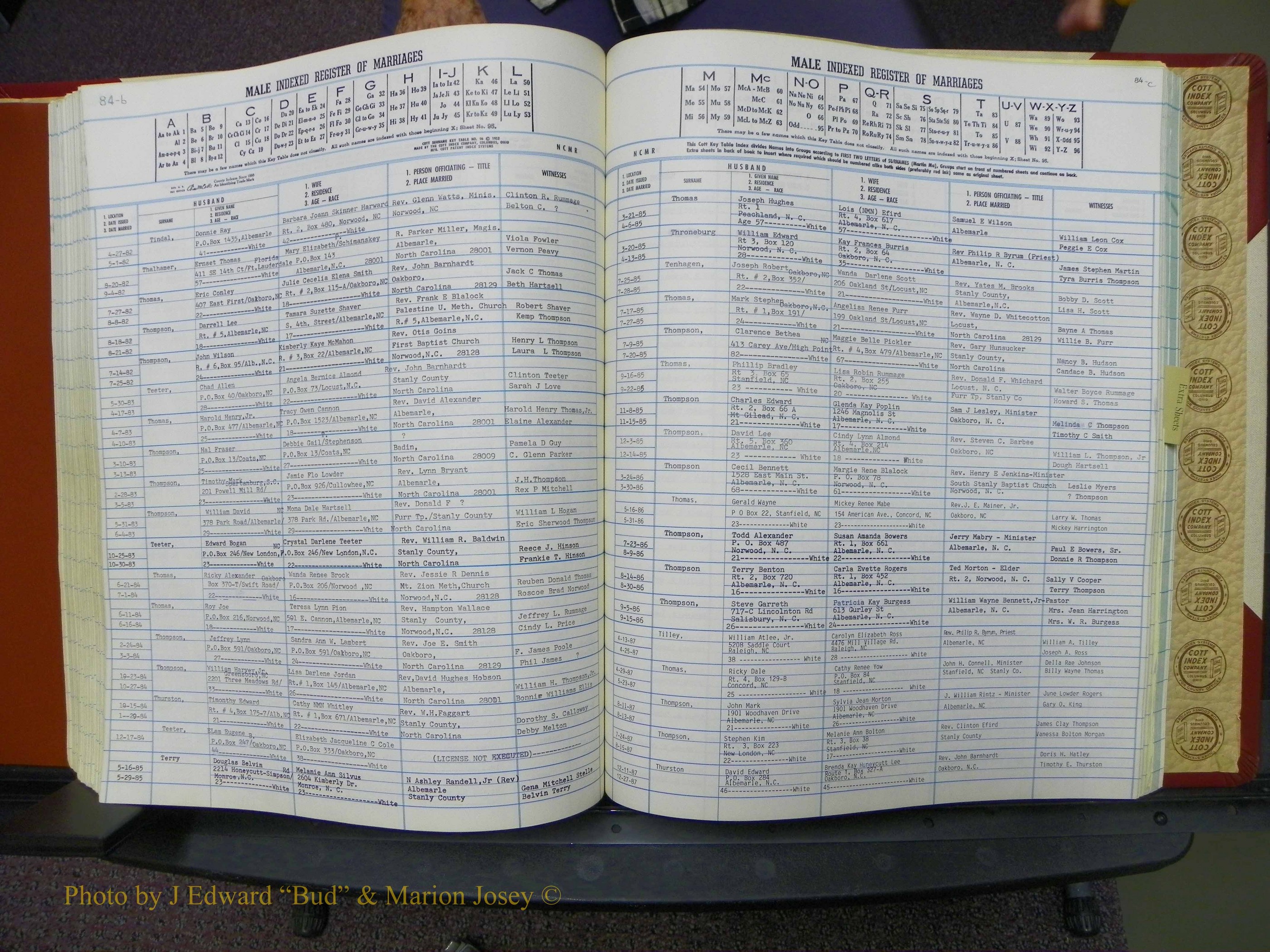 Stanley Co, NC Marriages, Male Index, A-Z, 1979-1994 (181).JPG