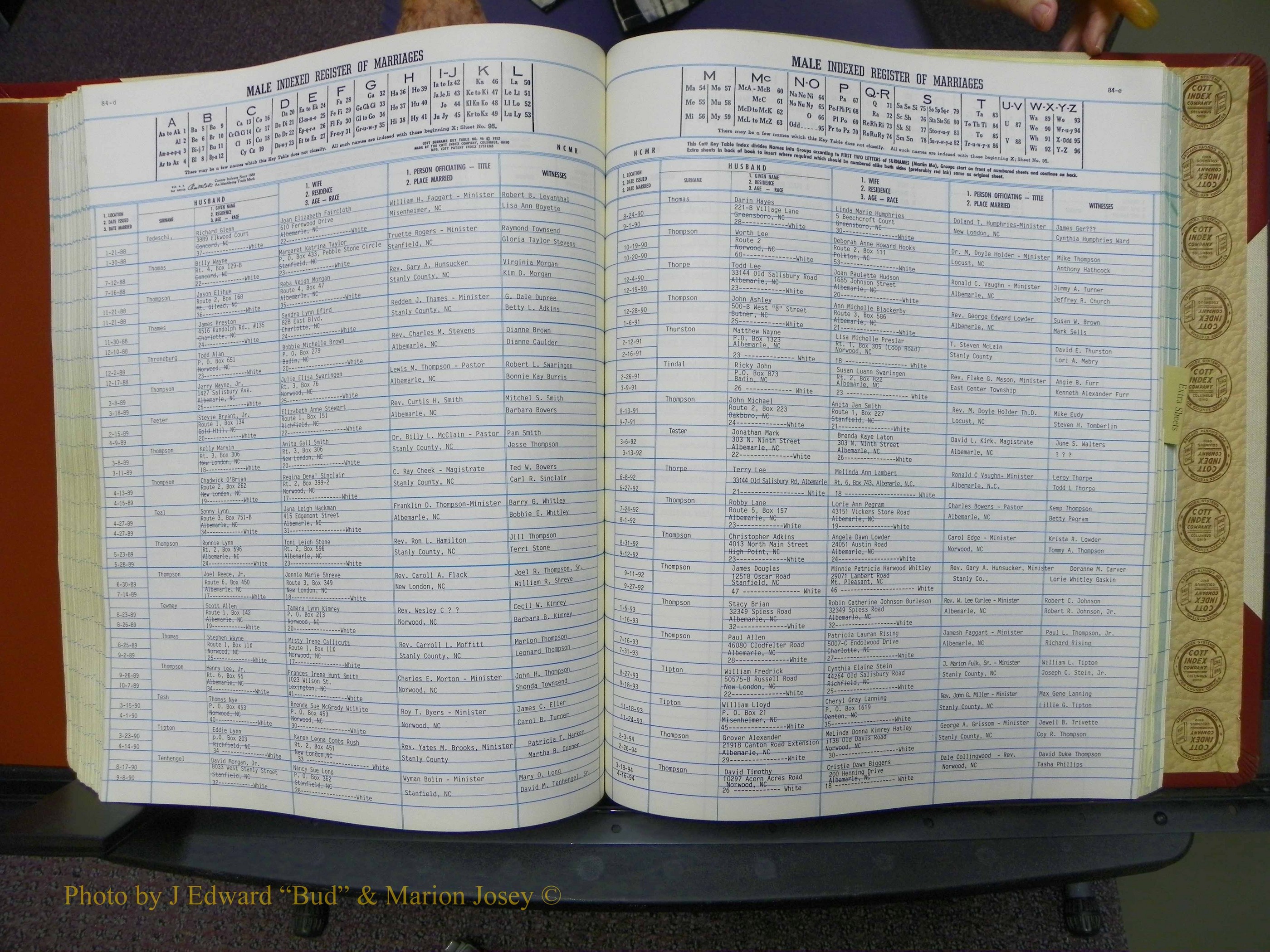 Stanley Co, NC Marriages, Male Index, A-Z, 1979-1994 (182).JPG