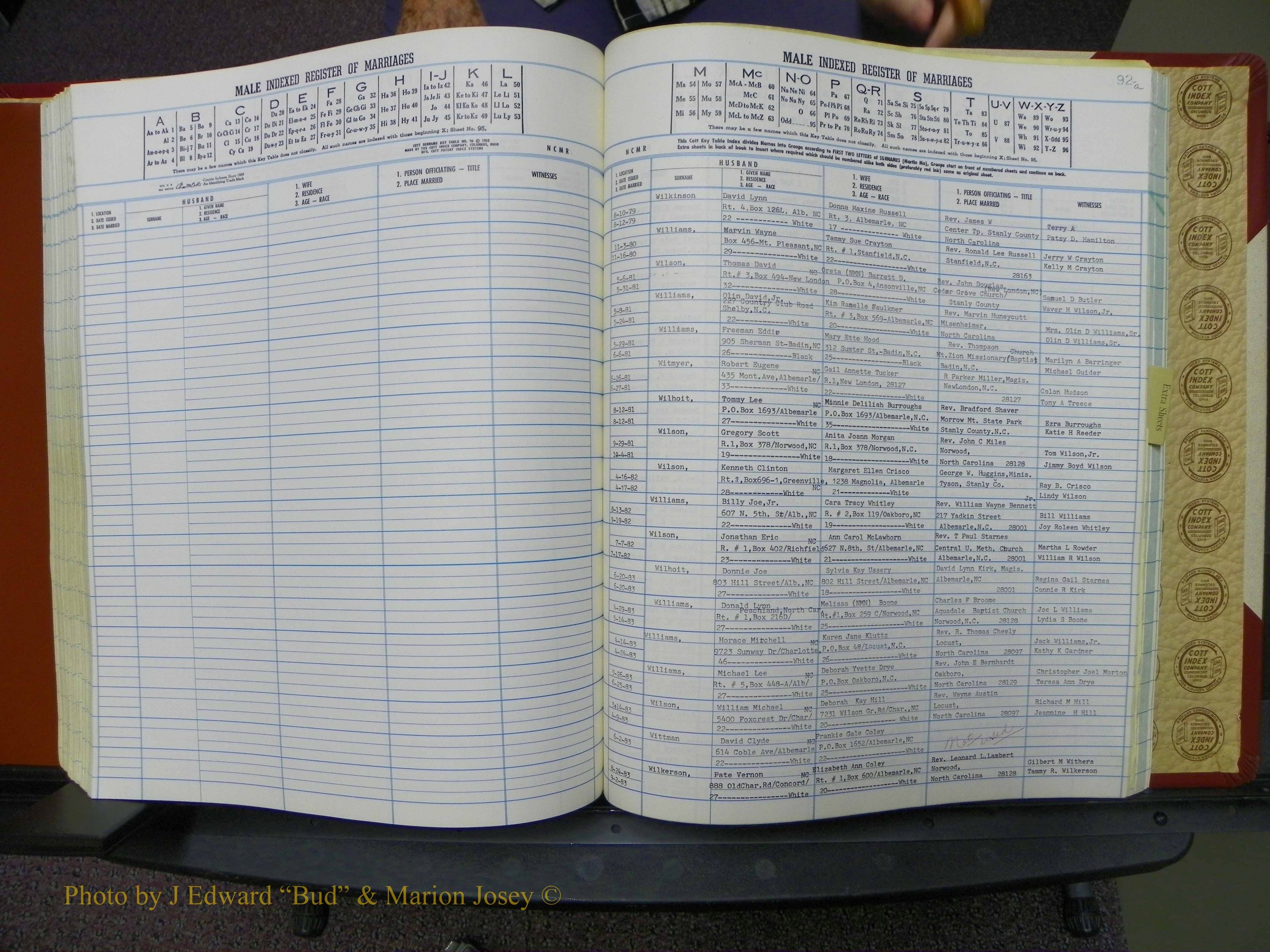 Stanley Co, NC Marriages, Male Index, A-Z, 1979-1994 (198).JPG