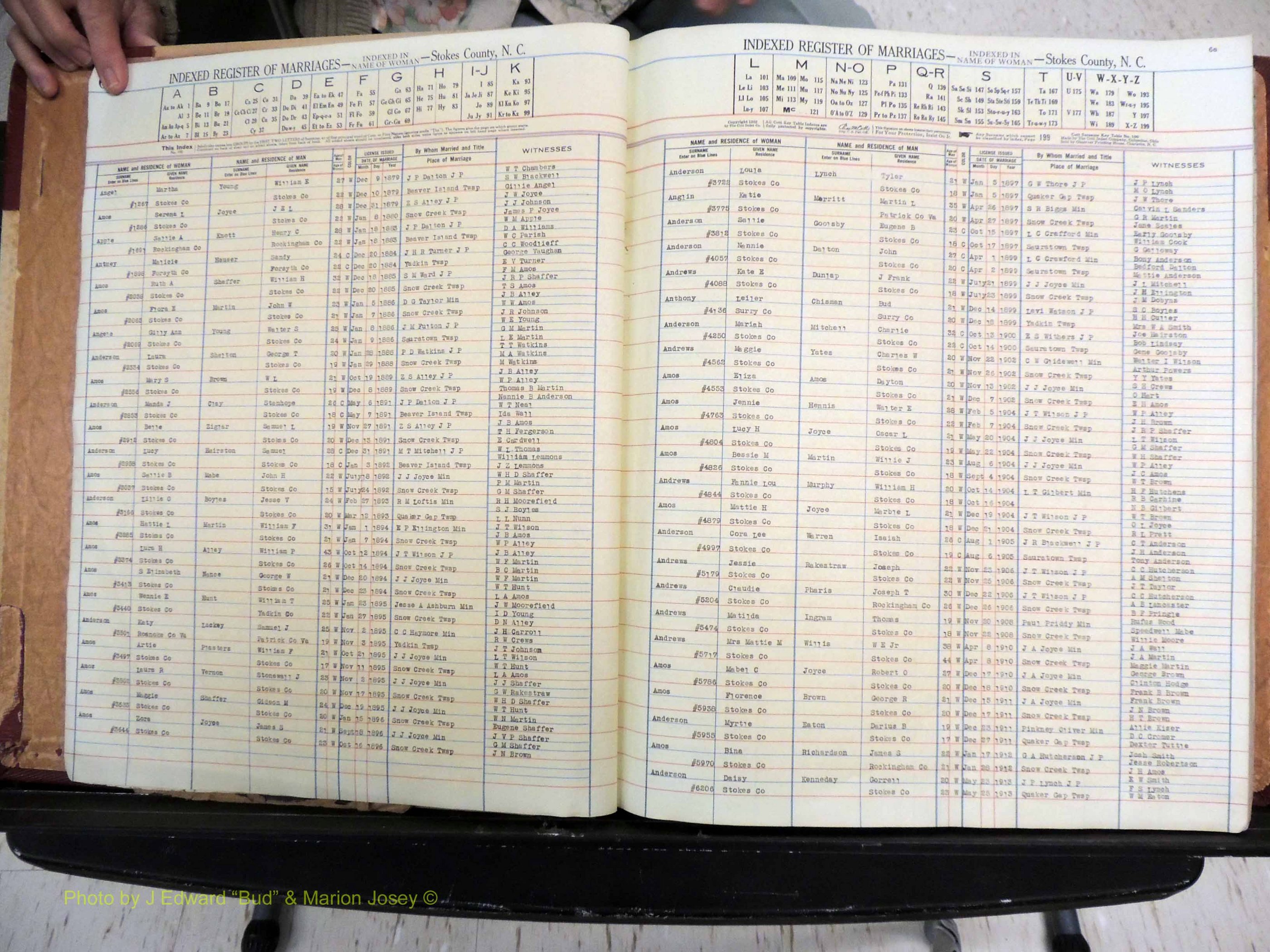 Stokes Co, NC, Marriages, Female Index, A-Z, 1851-1956 (105).JPG