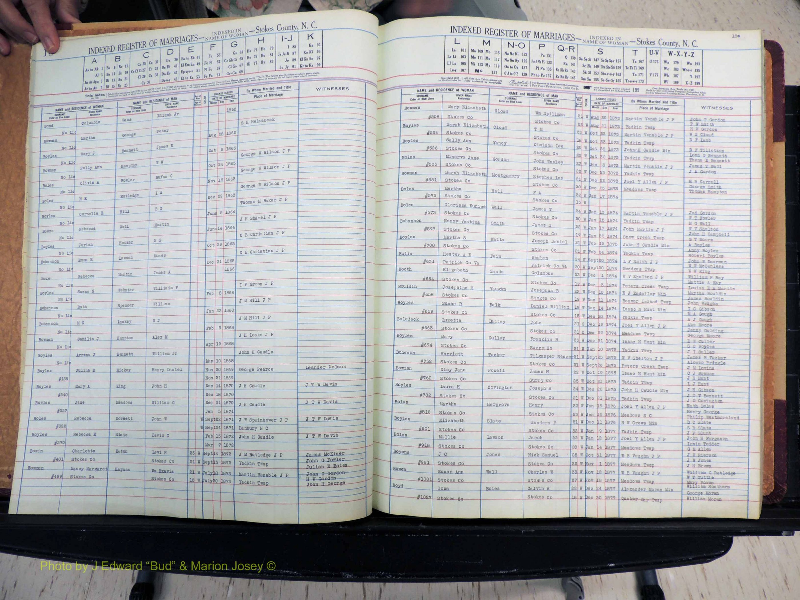 Stokes Co, NC, Marriages, Female Index, A-Z, 1851-1956 (119).JPG