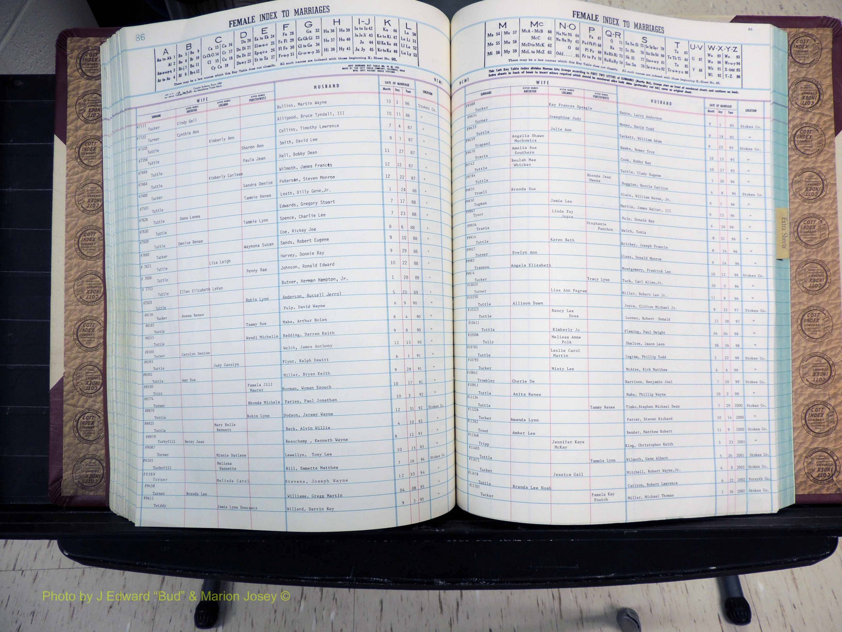 Stokes Co, NC, Marriages, Female Index, A-Z, 1956-1978 (247).JPG