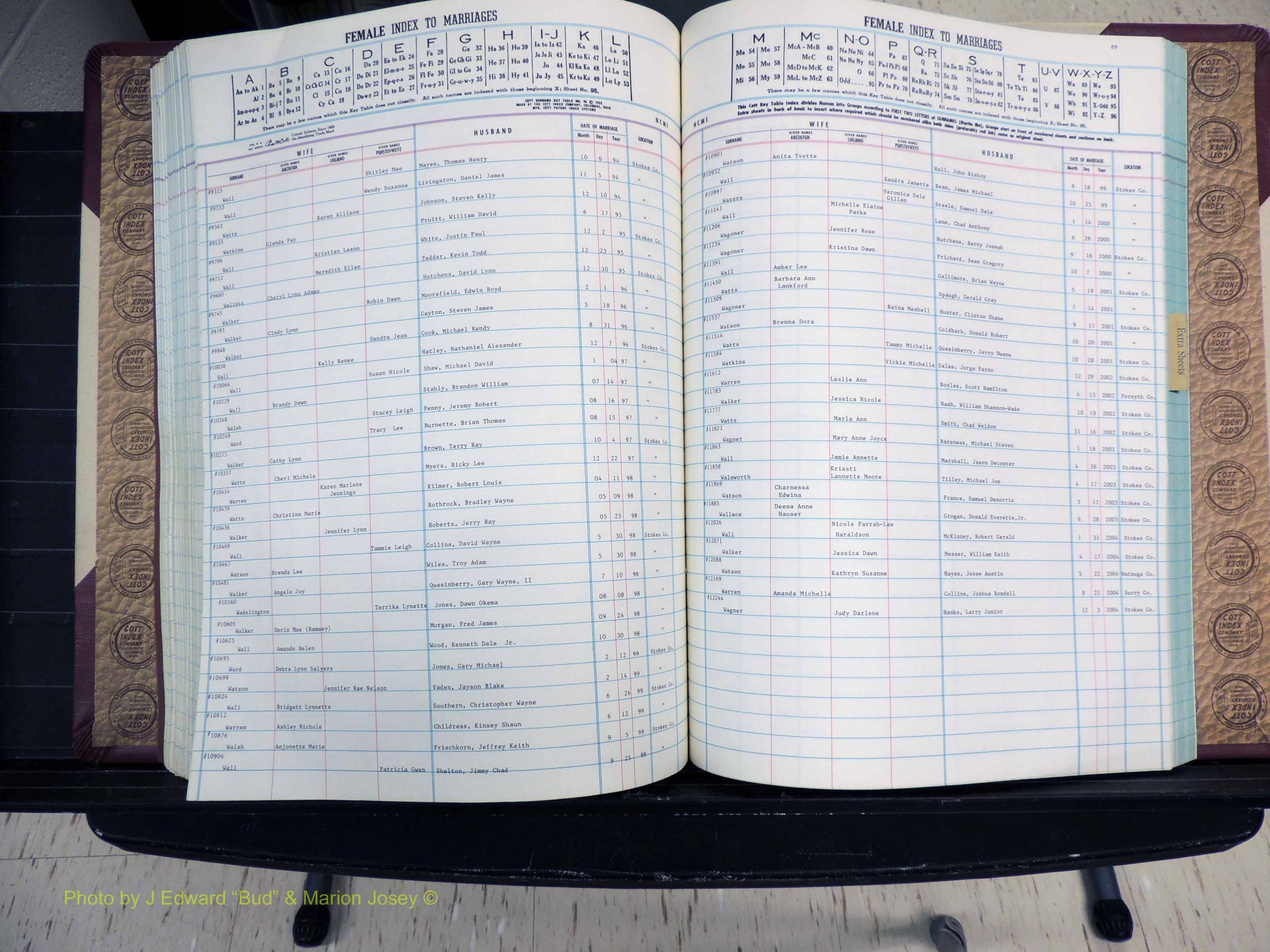 Stokes Co, NC, Marriages, Female Index, A-Z, 1956-1978 (252).JPG