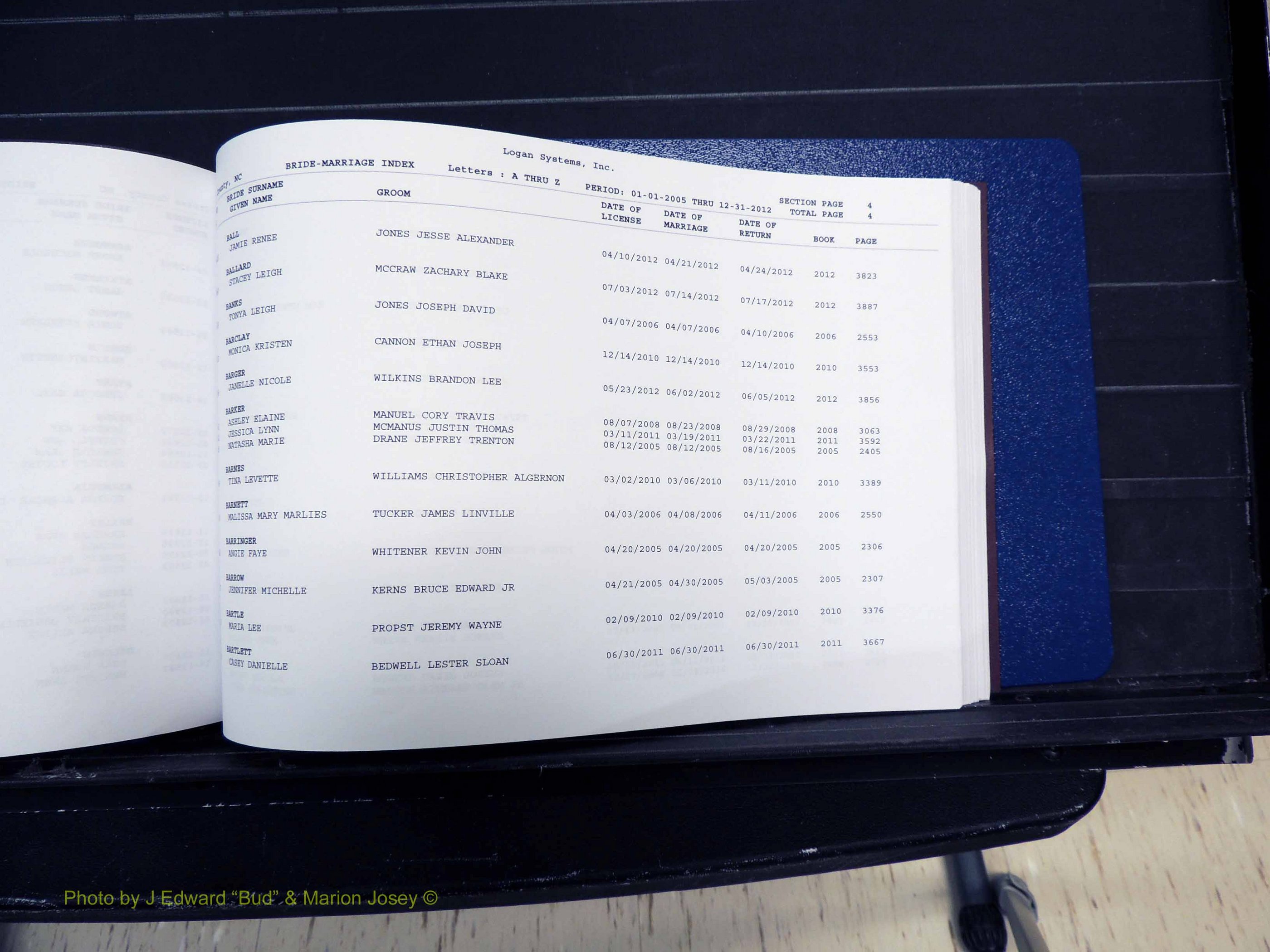 Stokes Co, NC, Marriages, Male & Female Index, A-Z, 2005-2012 (203).JPG