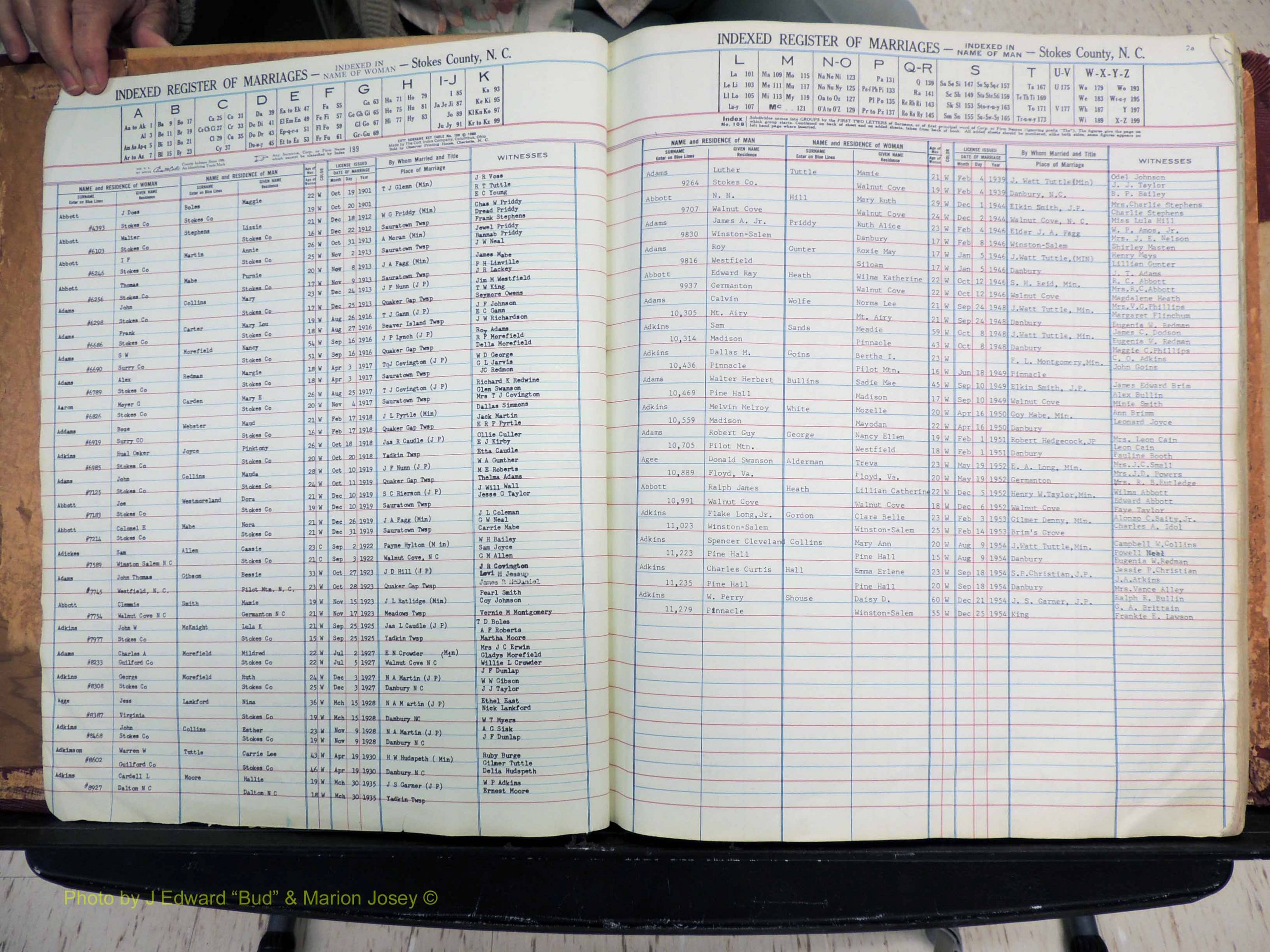 Stokes Co, NC, Marriages, Male Index, A-Z, 1851-1956 (103).JPG