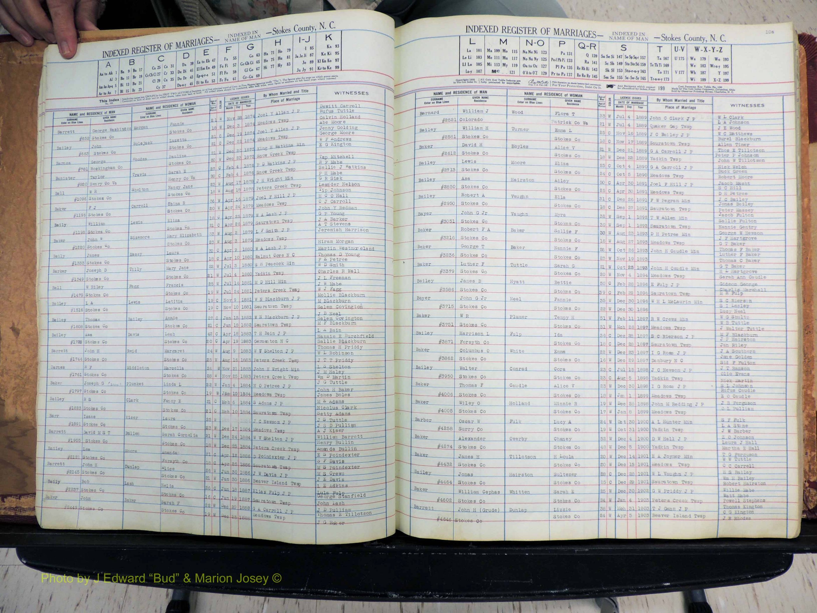 Stokes Co, NC, Marriages, Male Index, A-Z, 1851-1956 (111).JPG