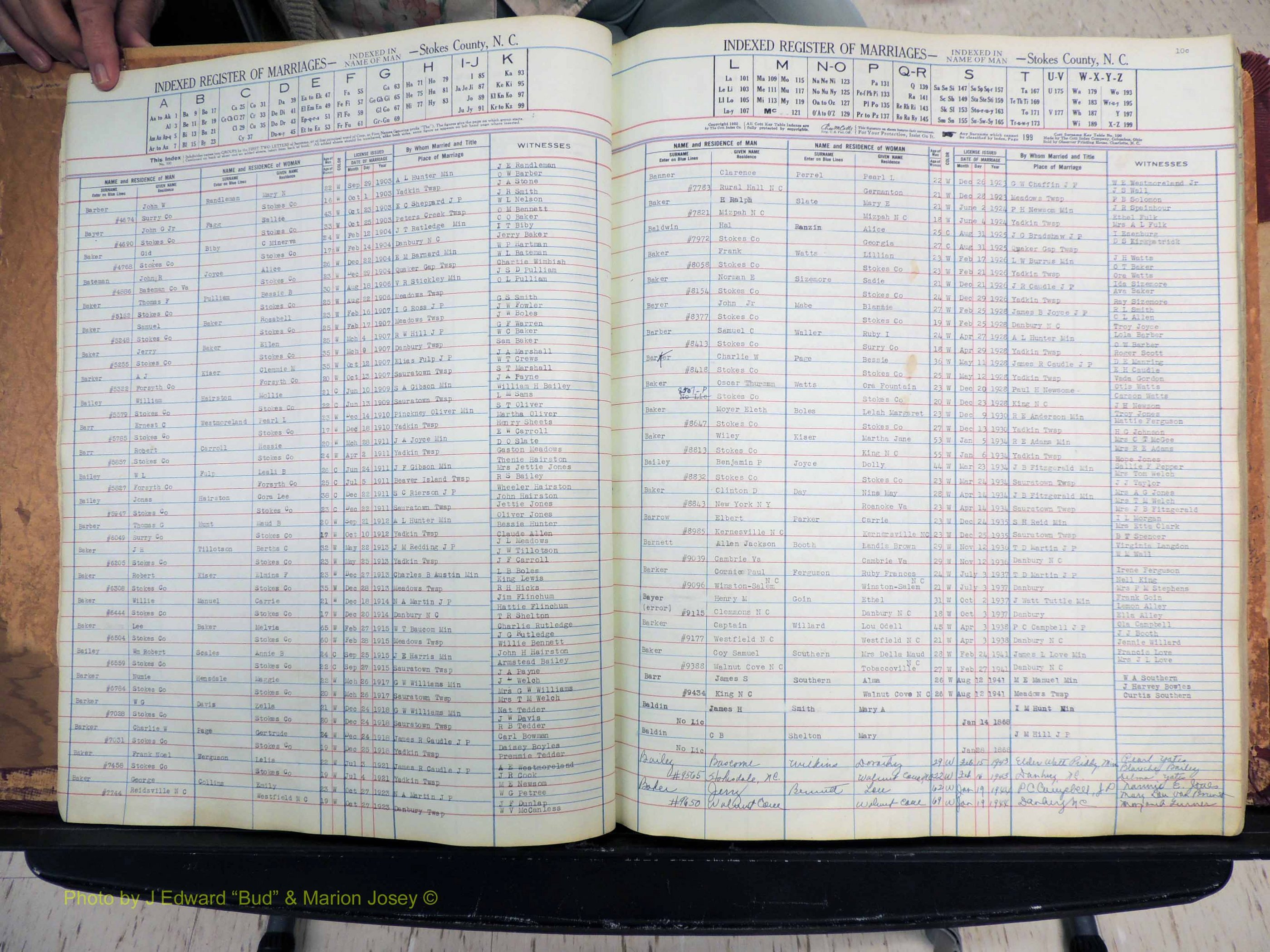 Stokes Co, NC, Marriages, Male Index, A-Z, 1851-1956 (112).JPG