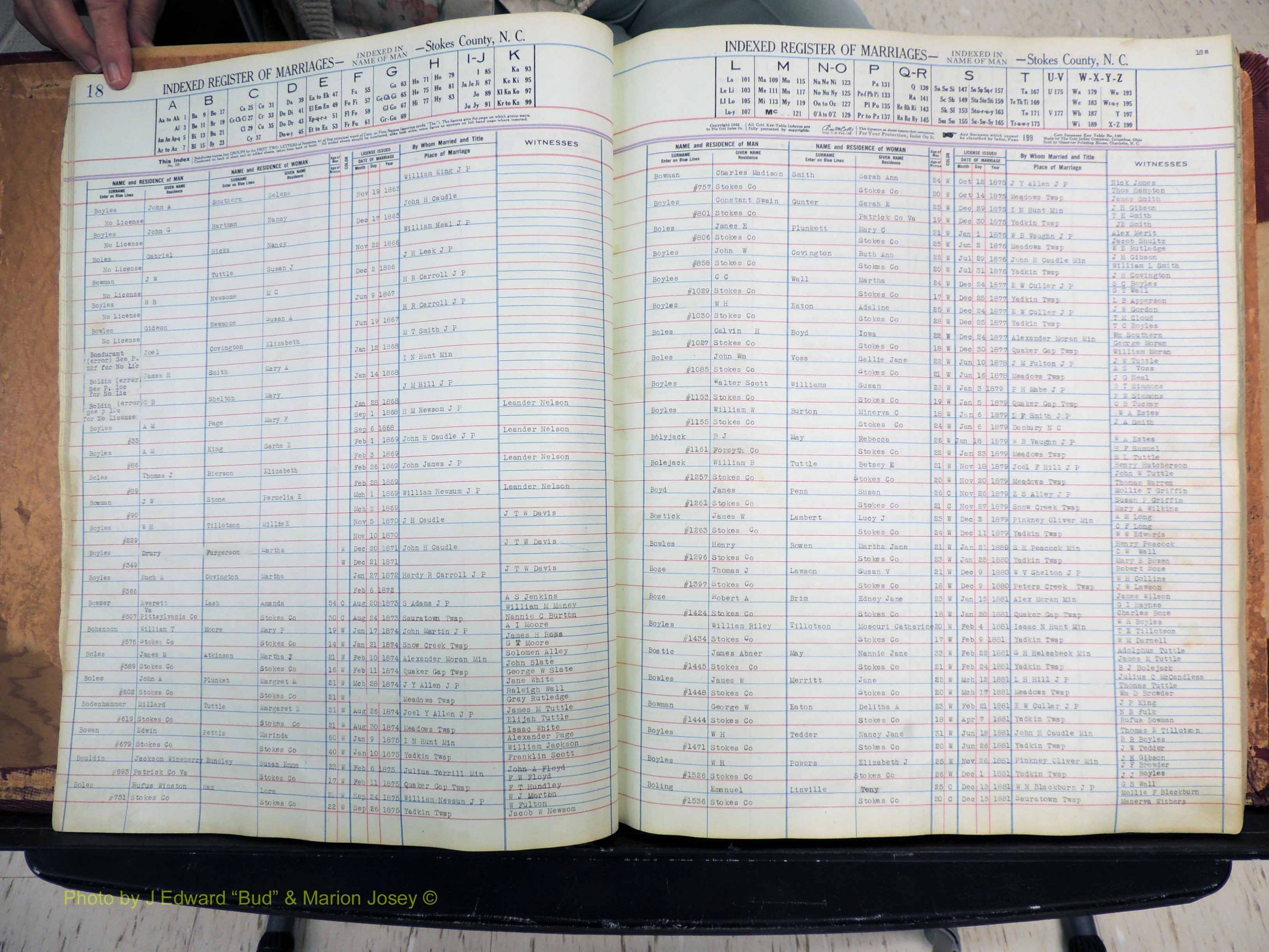 Stokes Co, NC, Marriages, Male Index, A-Z, 1851-1956 (121).JPG