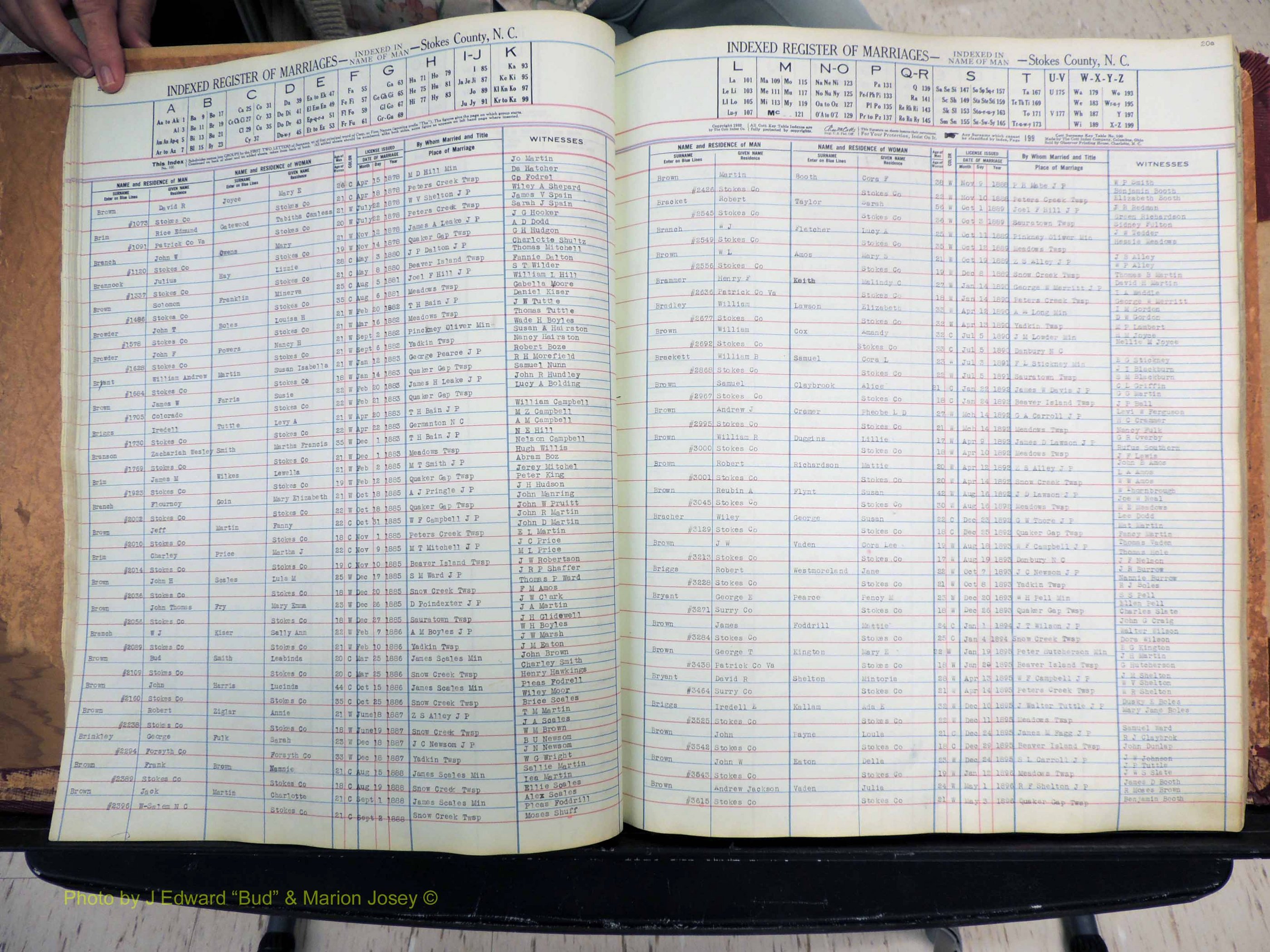 Stokes Co, NC, Marriages, Male Index, A-Z, 1851-1956 (129).JPG