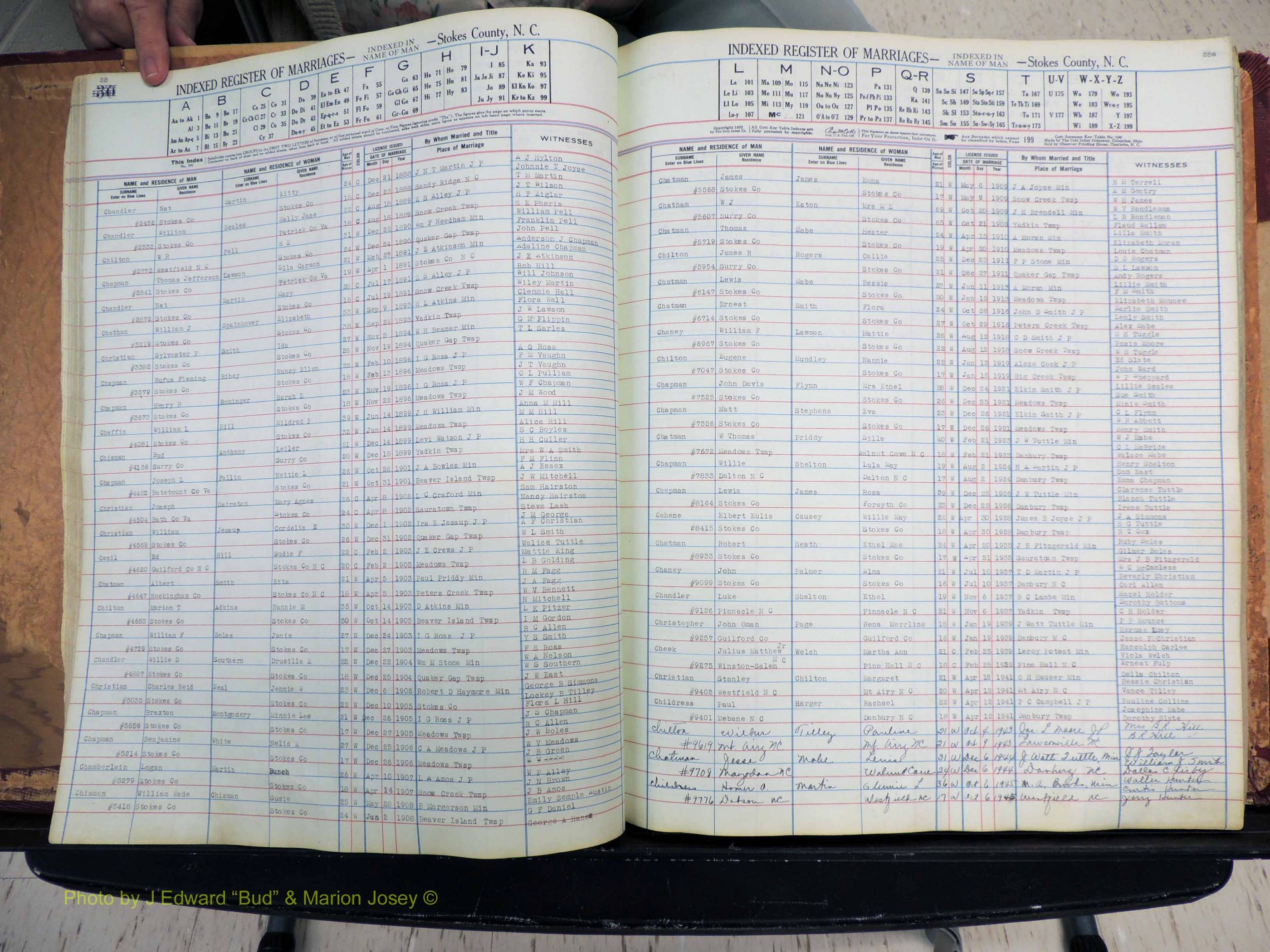 Stokes Co, NC, Marriages, Male Index, A-Z, 1851-1956 (145).JPG