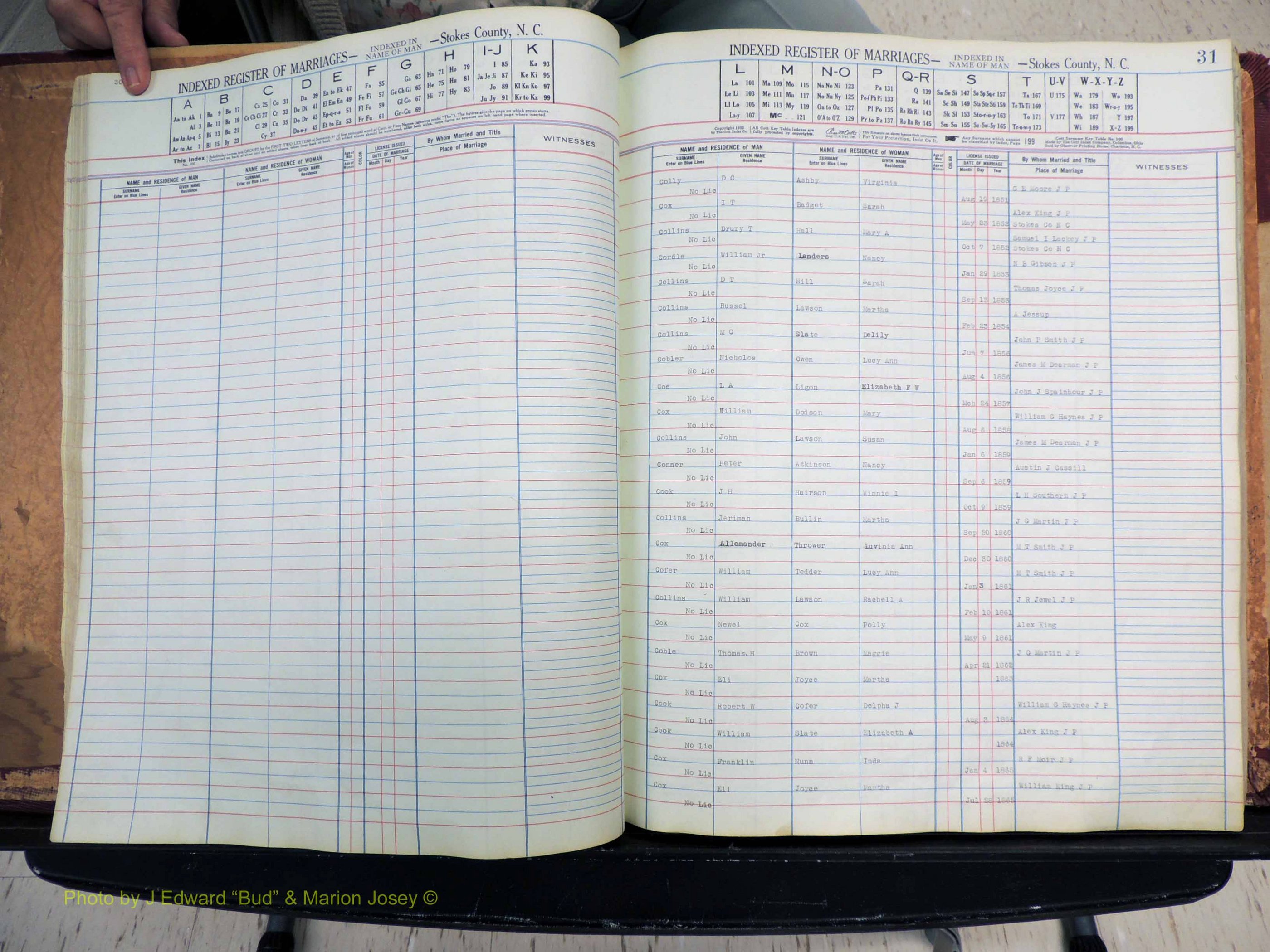 Stokes Co, NC, Marriages, Male Index, A-Z, 1851-1956 (148).JPG