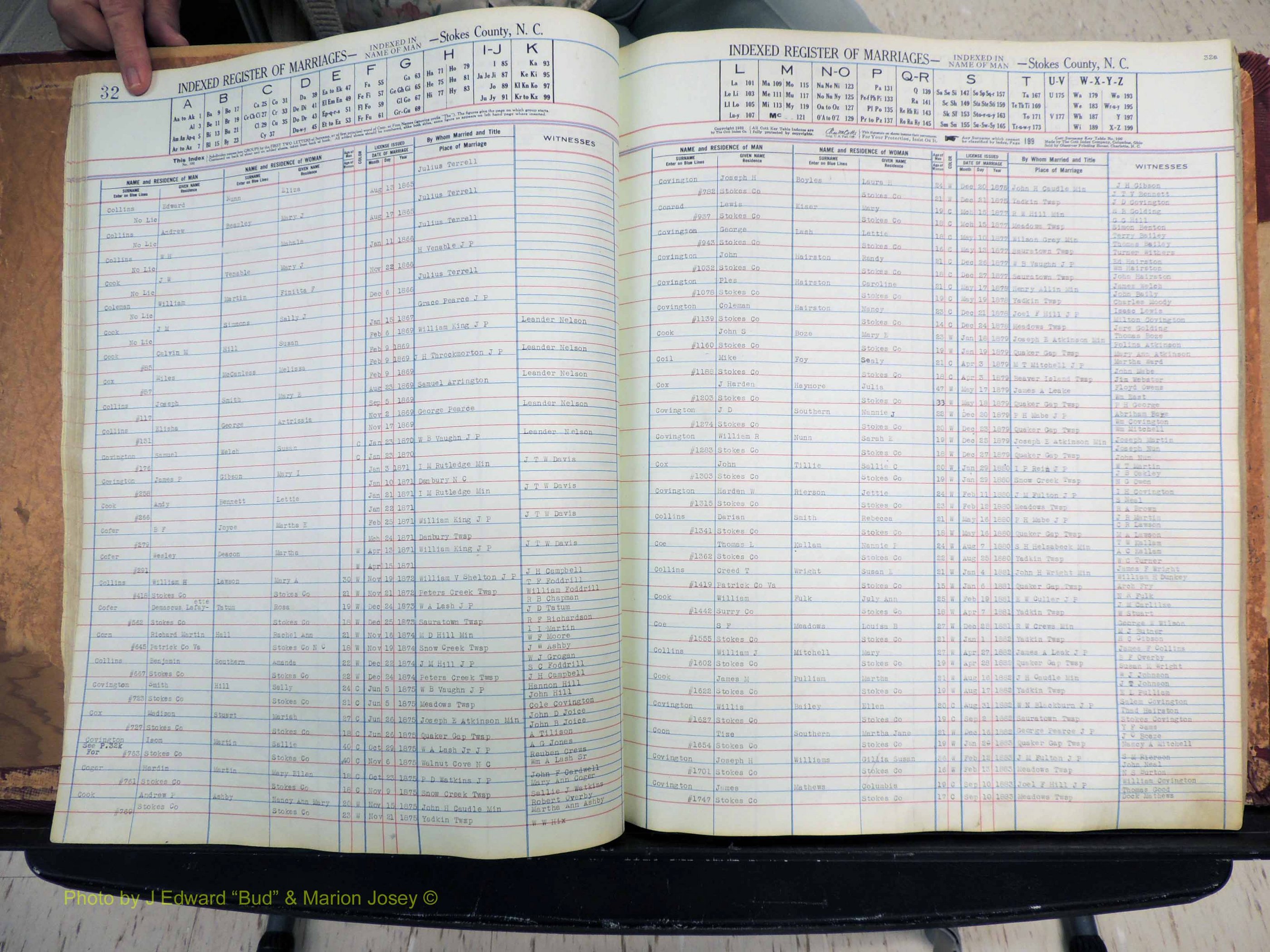 Stokes Co, NC, Marriages, Male Index, A-Z, 1851-1956 (149).JPG