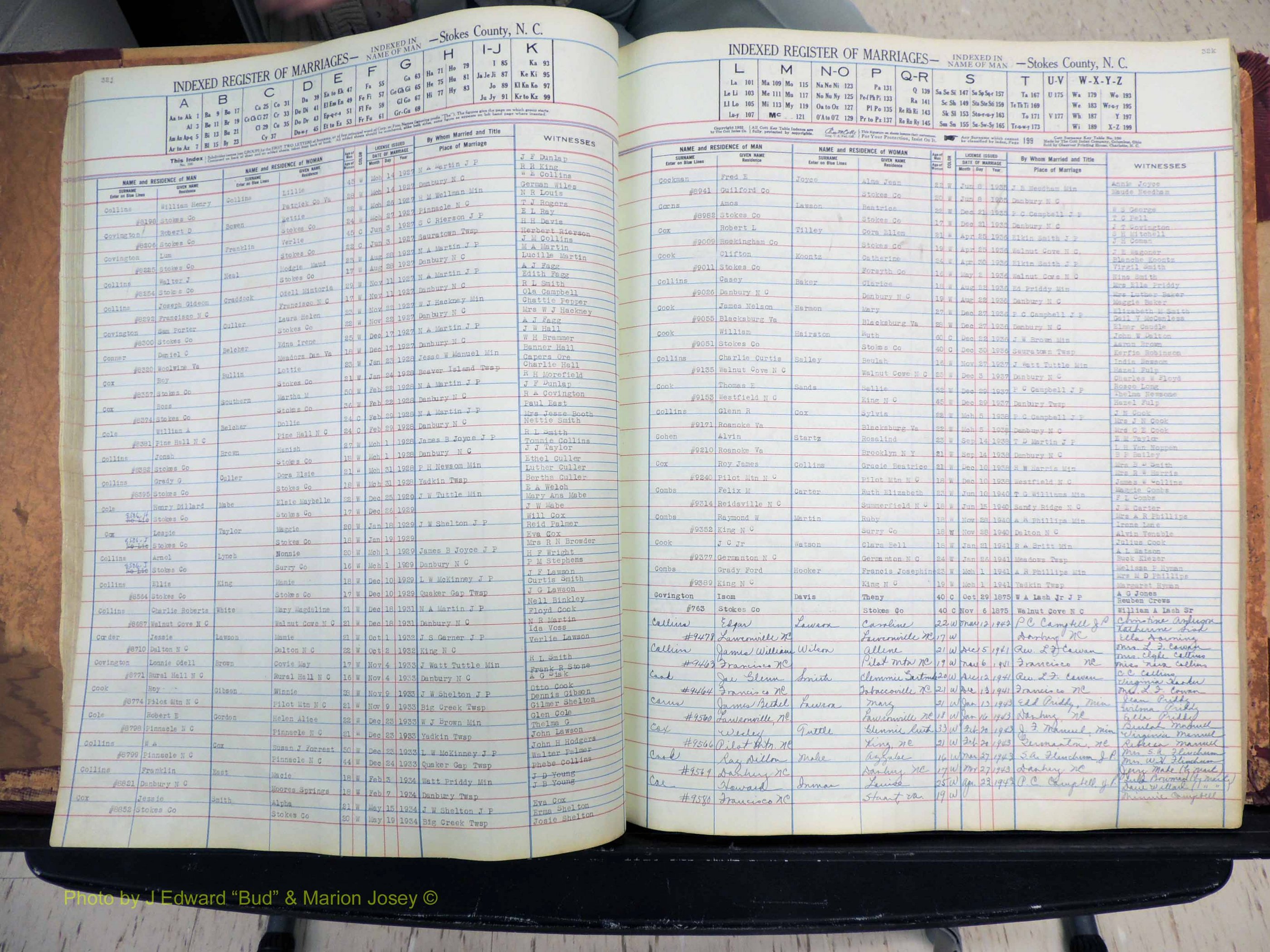 Stokes Co, NC, Marriages, Male Index, A-Z, 1851-1956 (154).JPG