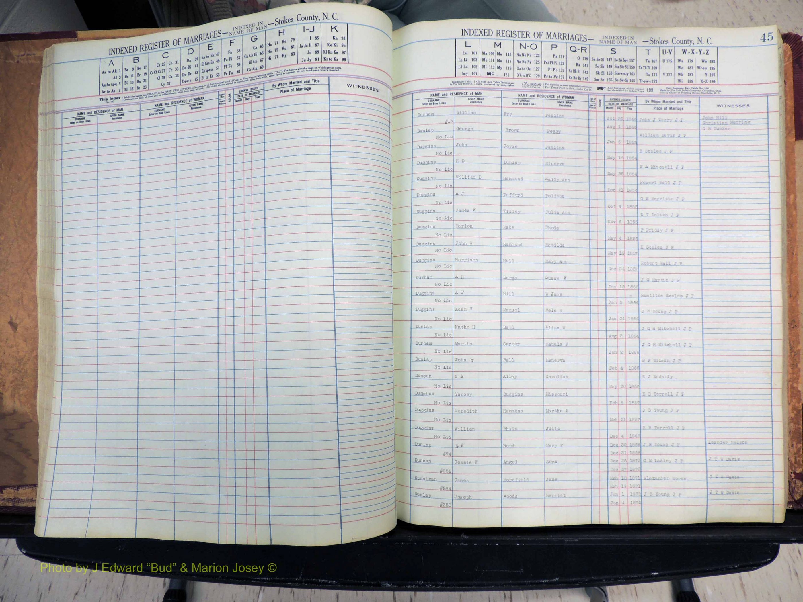 Stokes Co, NC, Marriages, Male Index, A-Z, 1851-1956 (167).JPG