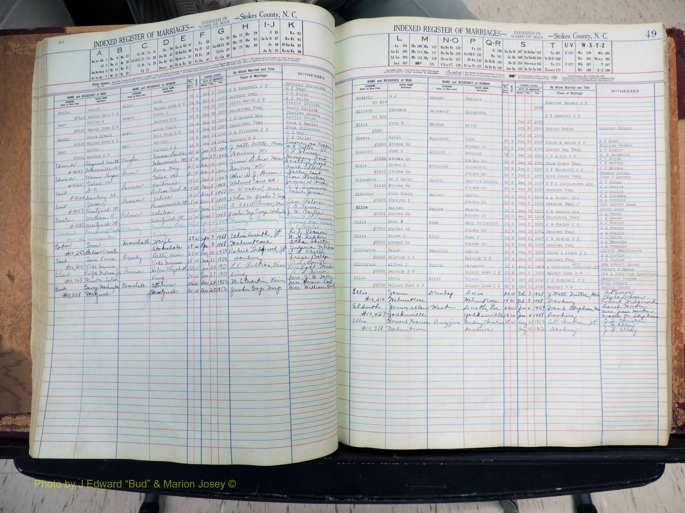 Stokes Co, NC, Marriages, Male Index, A-Z, 1851-1956 (174).JPG