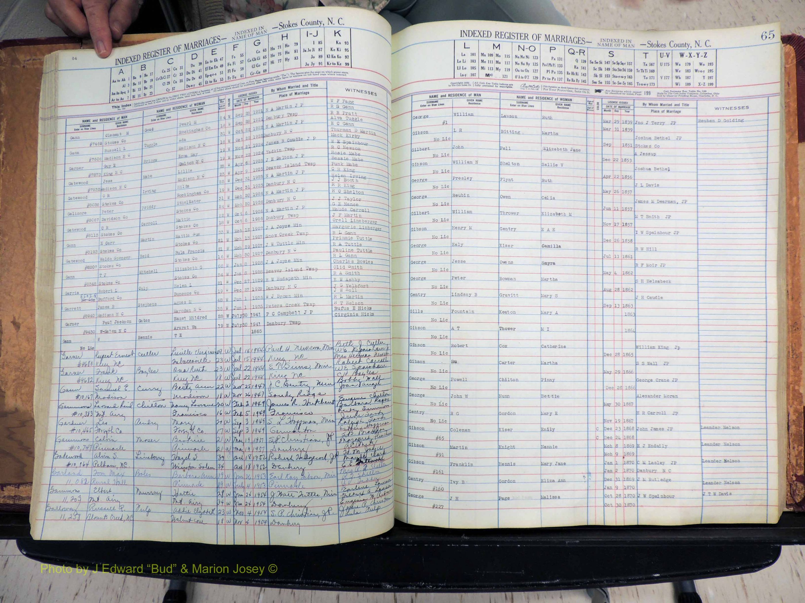 Stokes Co, NC, Marriages, Male Index, A-Z, 1851-1956 (193).JPG