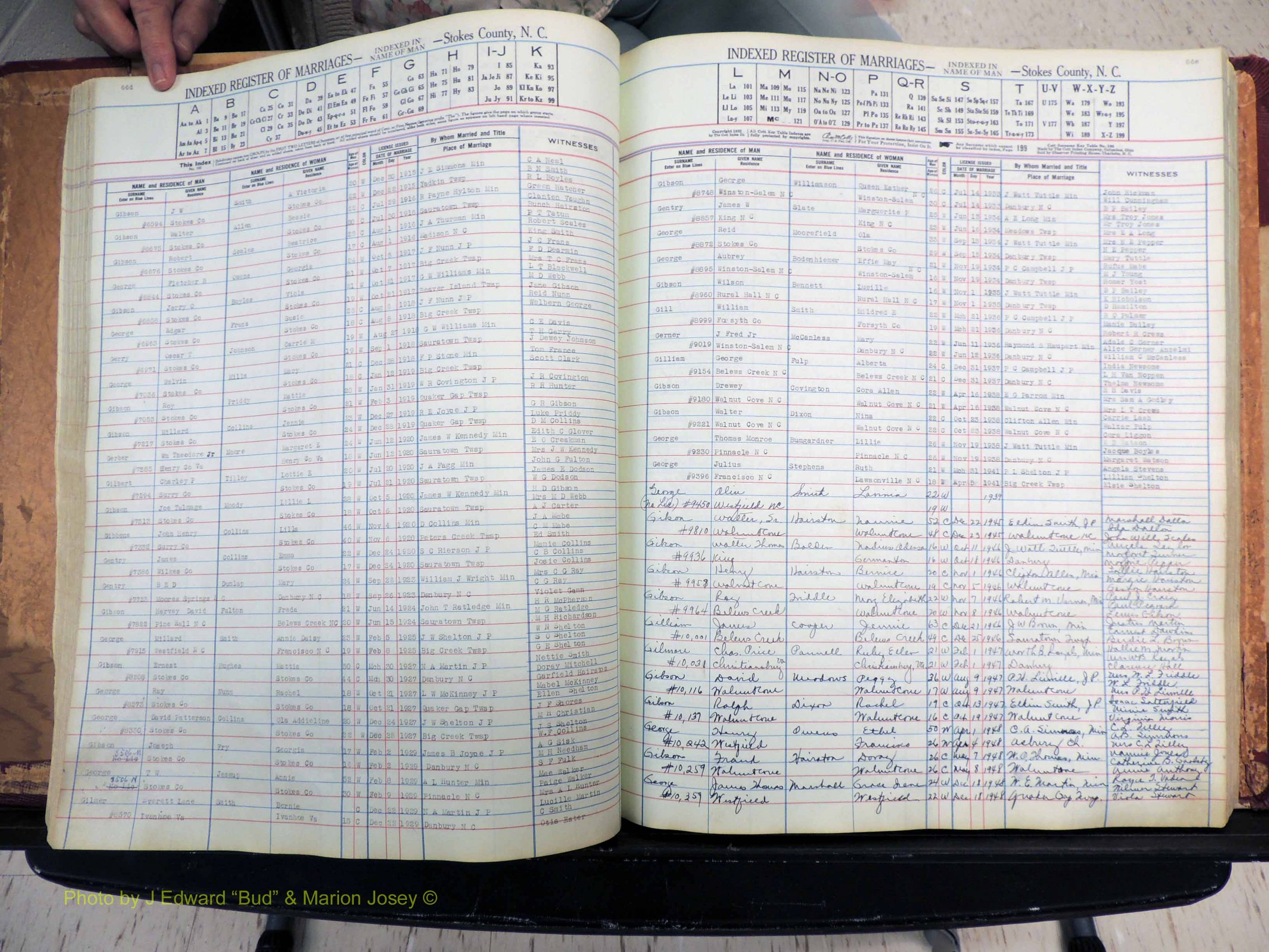 Stokes Co, NC, Marriages, Male Index, A-Z, 1851-1956 (196).JPG