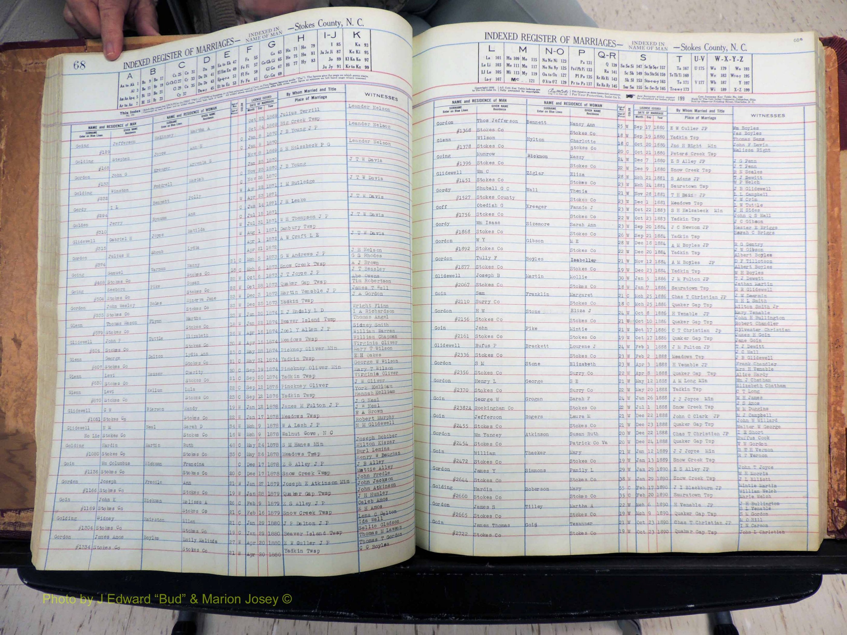 Stokes Co, NC, Marriages, Male Index, A-Z, 1851-1956 (198).JPG