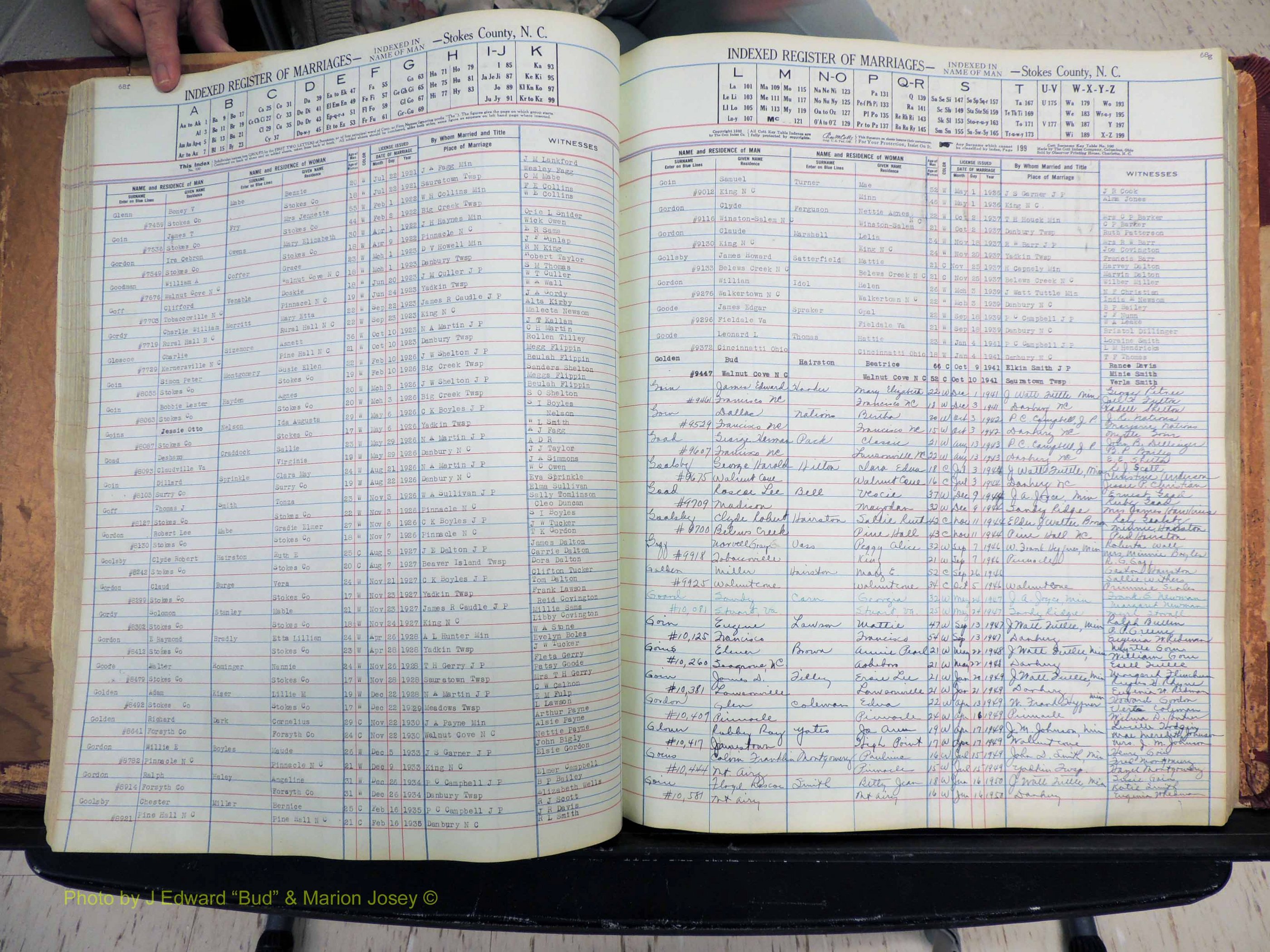 Stokes Co, NC, Marriages, Male Index, A-Z, 1851-1956 (201).JPG