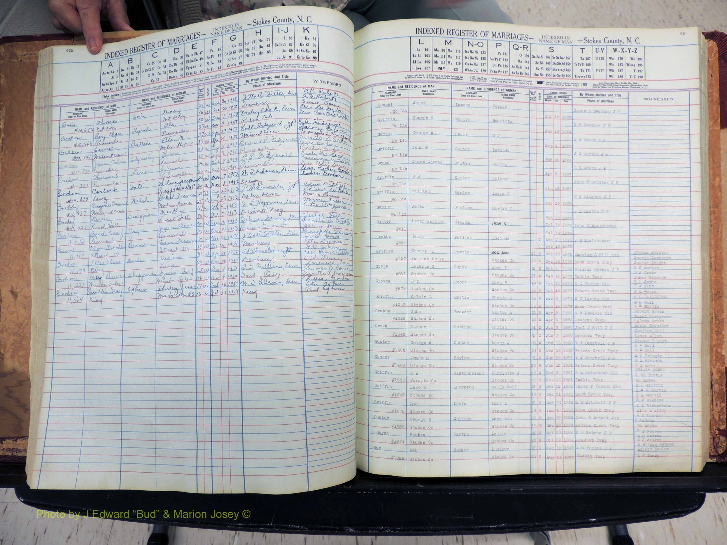 Stokes Co, NC, Marriages, Male Index, A-Z, 1851-1956 (202).JPG