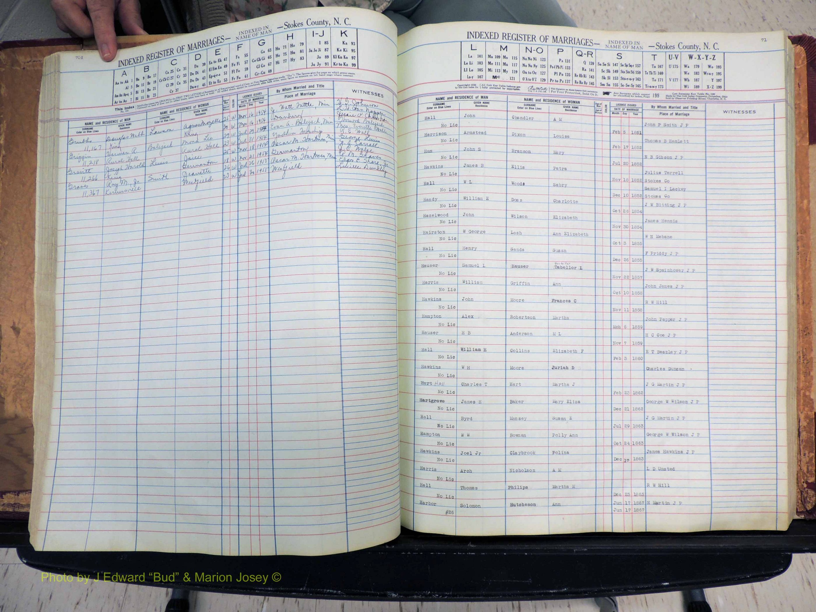 Stokes Co, NC, Marriages, Male Index, A-Z, 1851-1956 (205).JPG