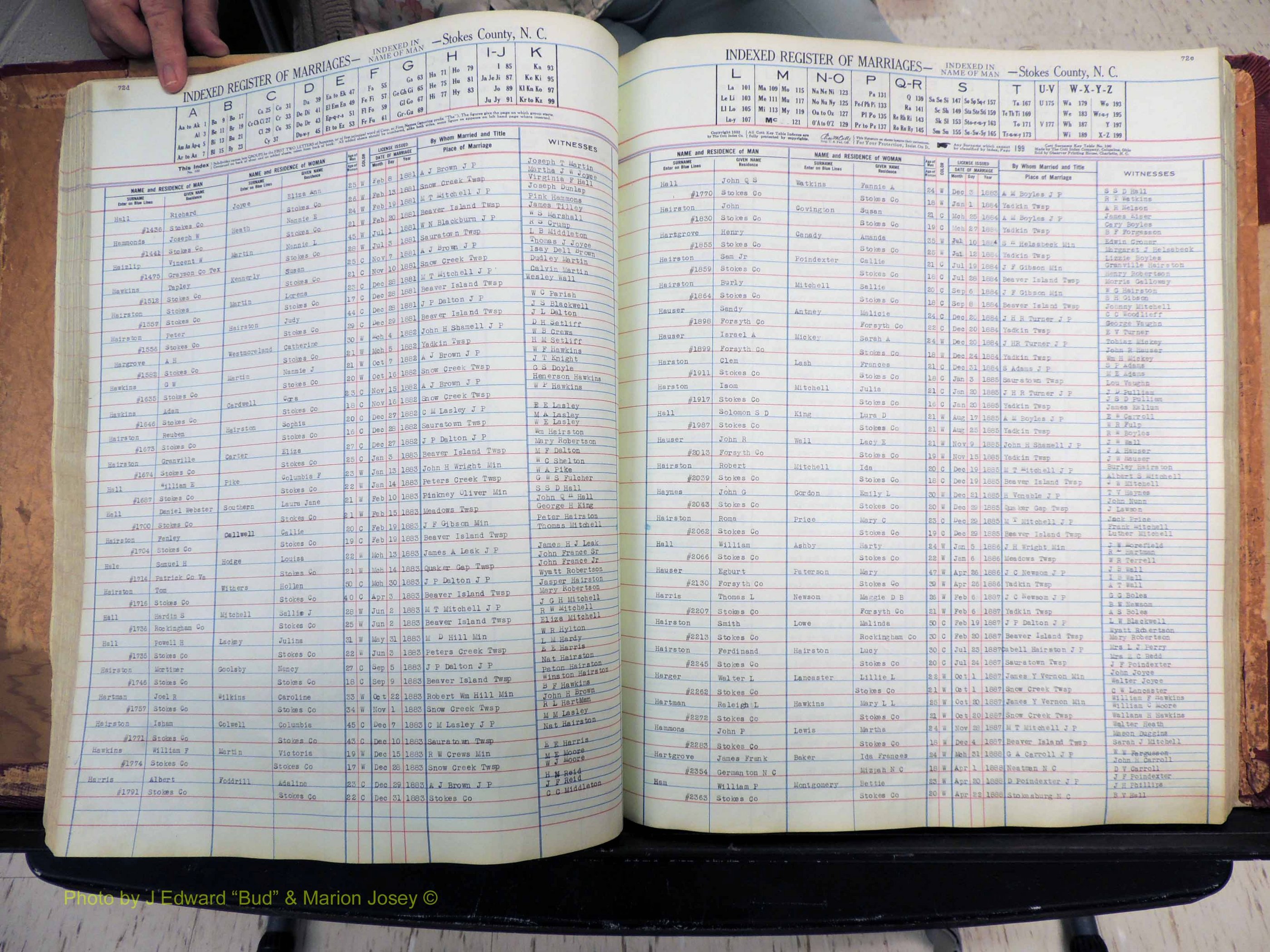 Stokes Co, NC, Marriages, Male Index, A-Z, 1851-1956 (208).JPG