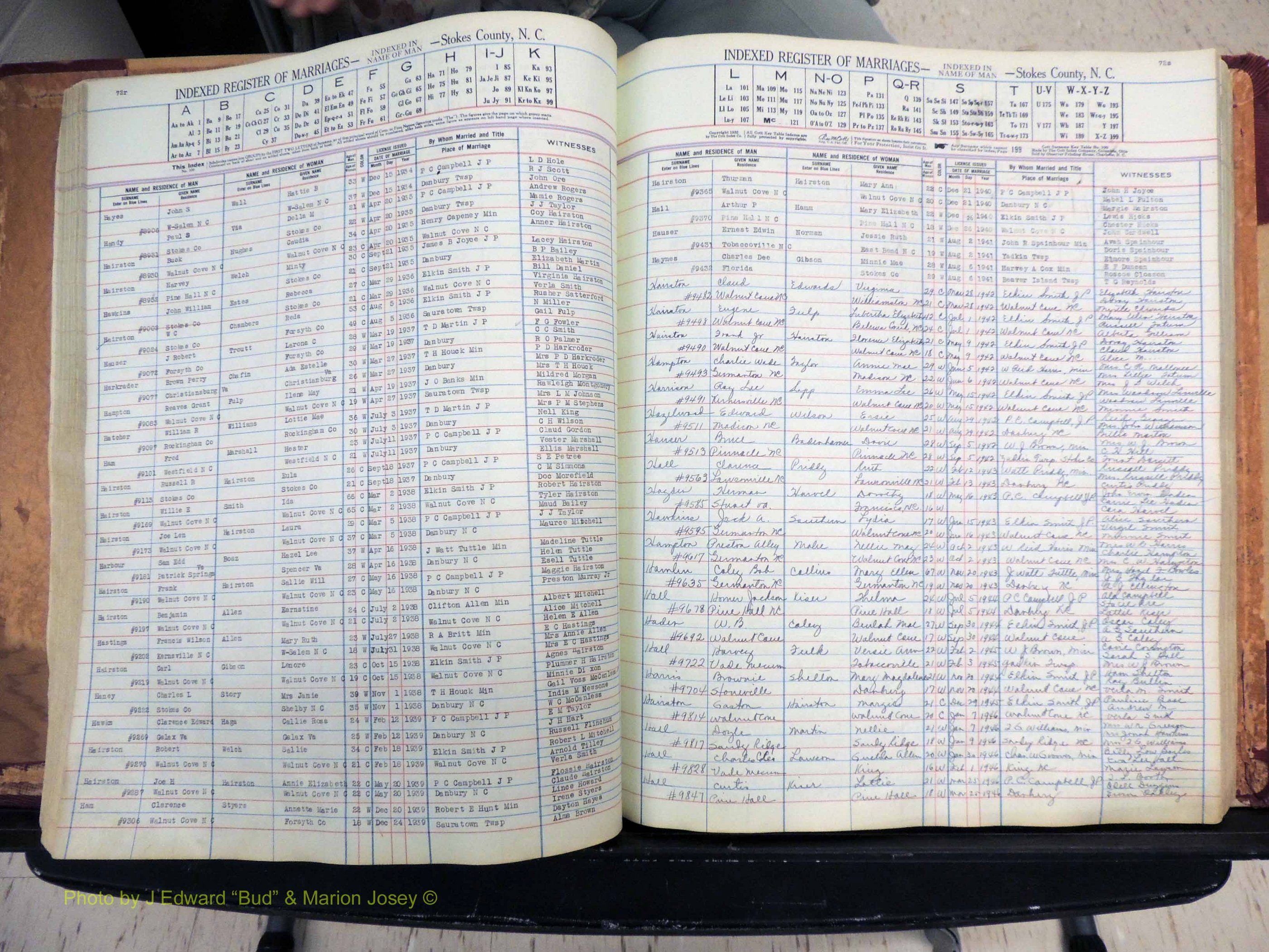 Stokes Co, NC, Marriages, Male Index, A-Z, 1851-1956 (215).JPG