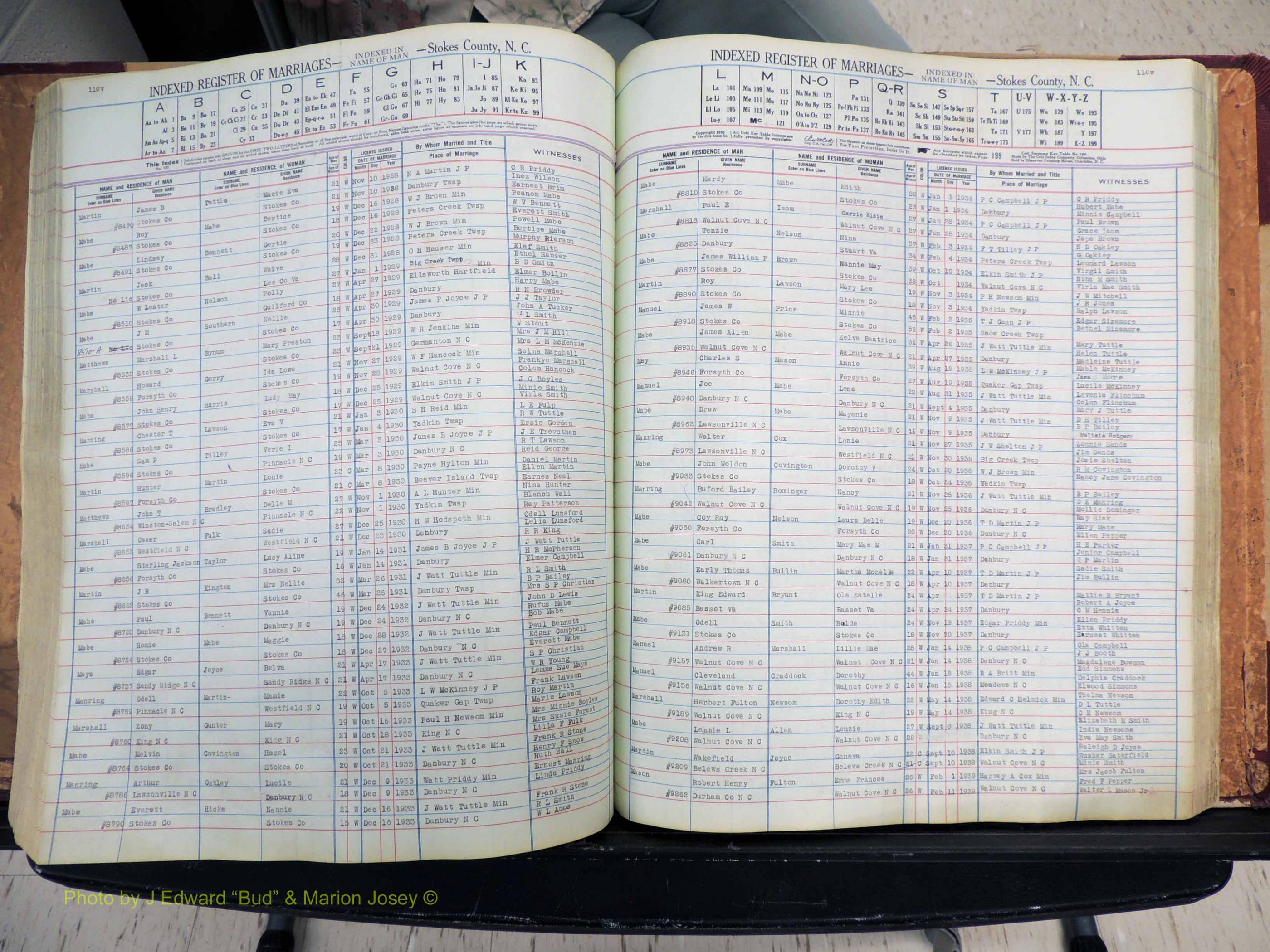 Stokes Co, NC, Marriages, Male Index, A-Z, 1851-1956 (275).JPG