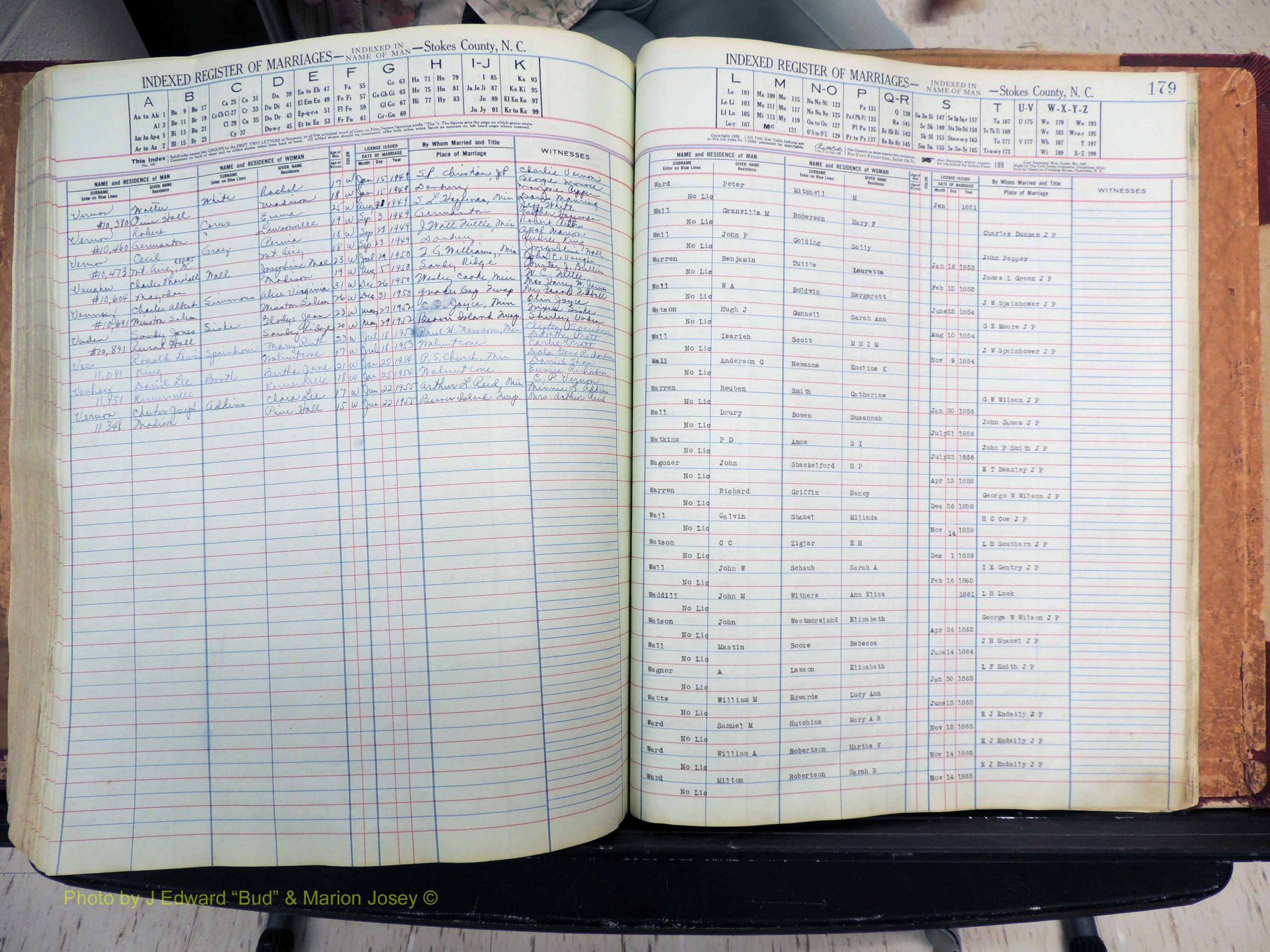 Stokes Co, NC, Marriages, Male Index, A-Z, 1851-1956 (388).JPG