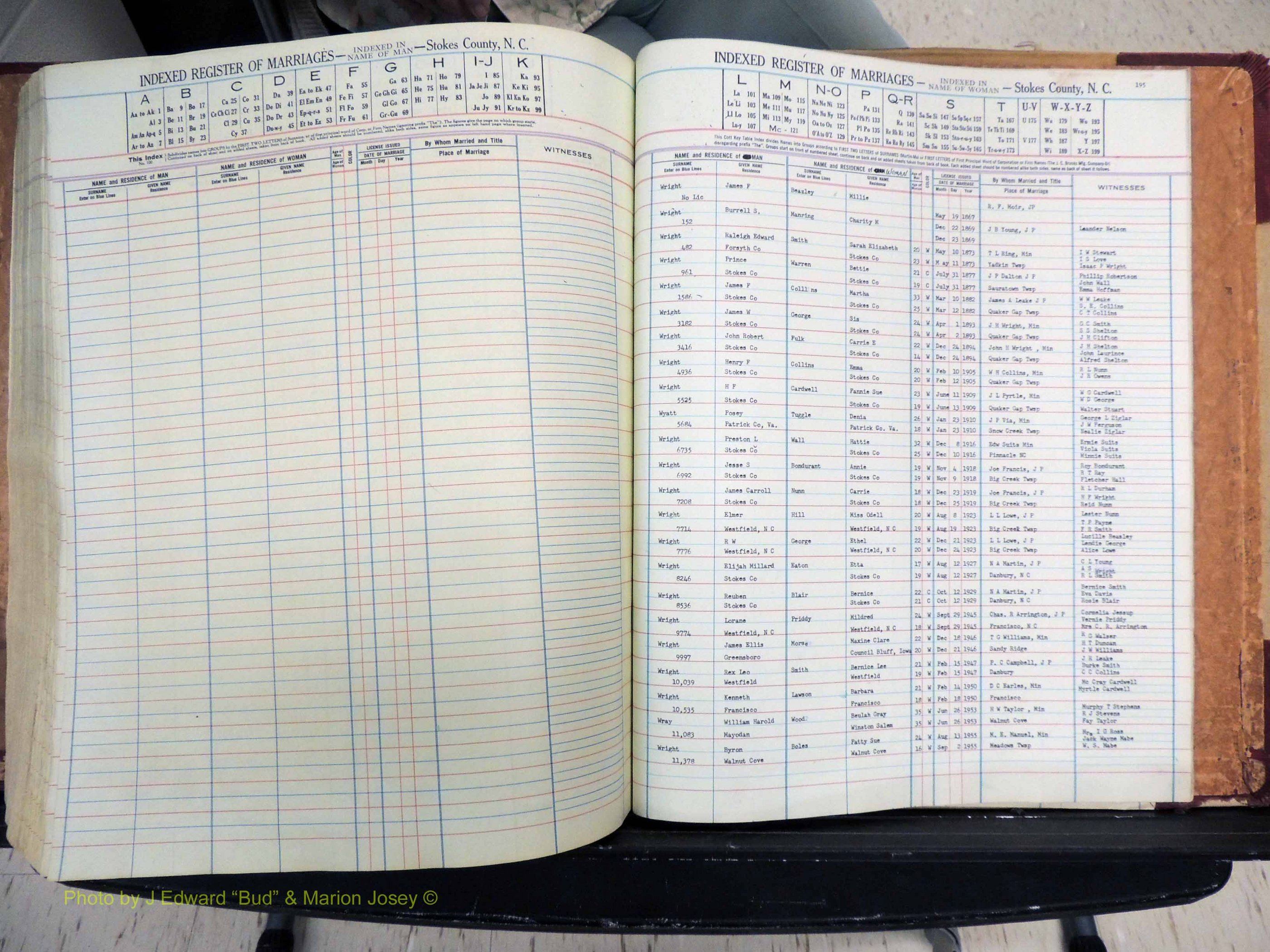 Stokes Co, NC, Marriages, Male Index, A-Z, 1851-1956 (407).JPG