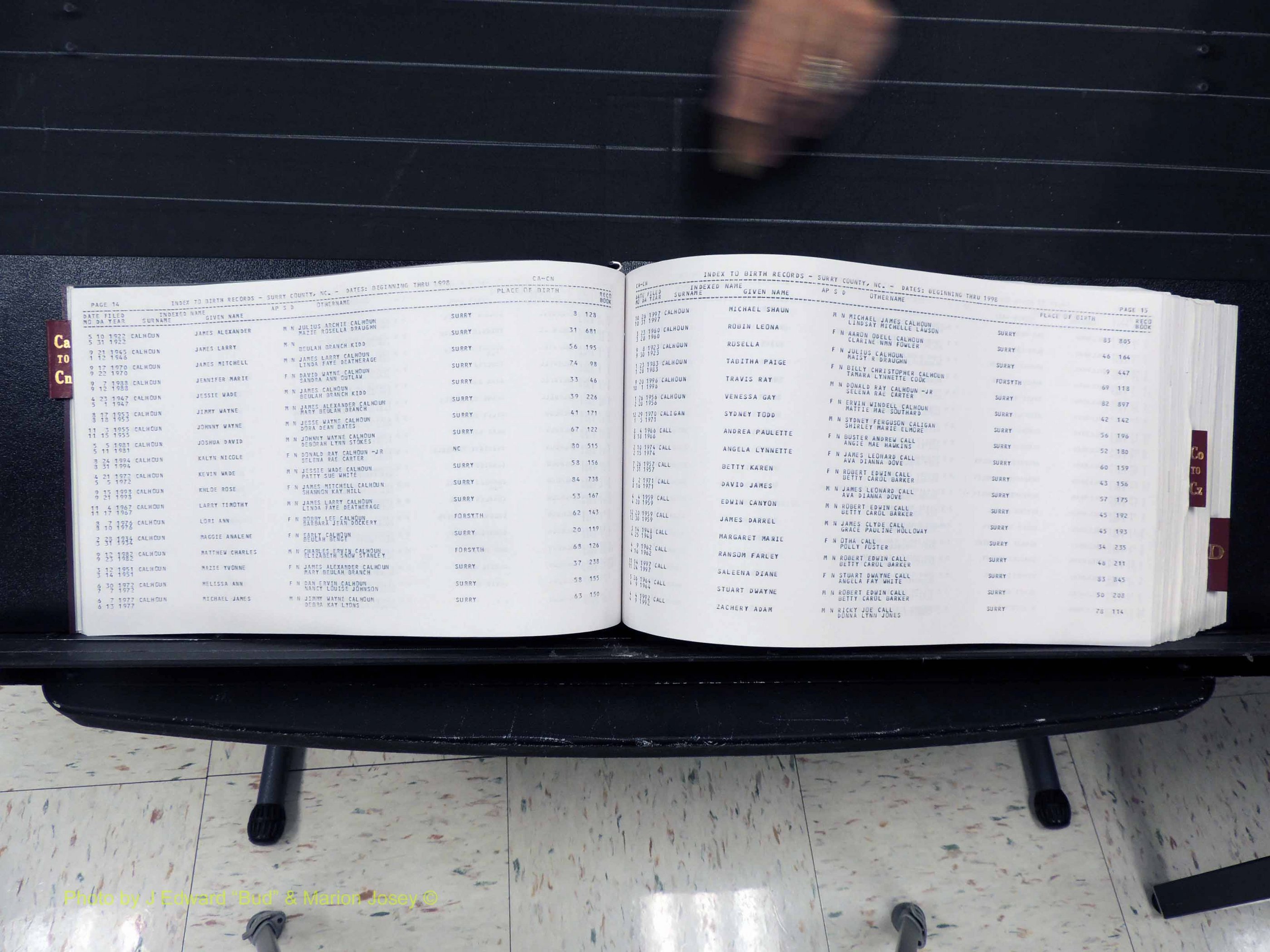 Surry Co, NC, Births, C-D, 1913-1998 (109).JPG